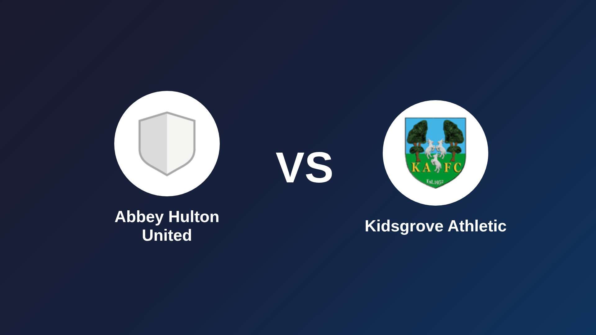 Abbey Hulton United vs Kidsgrove Athletic