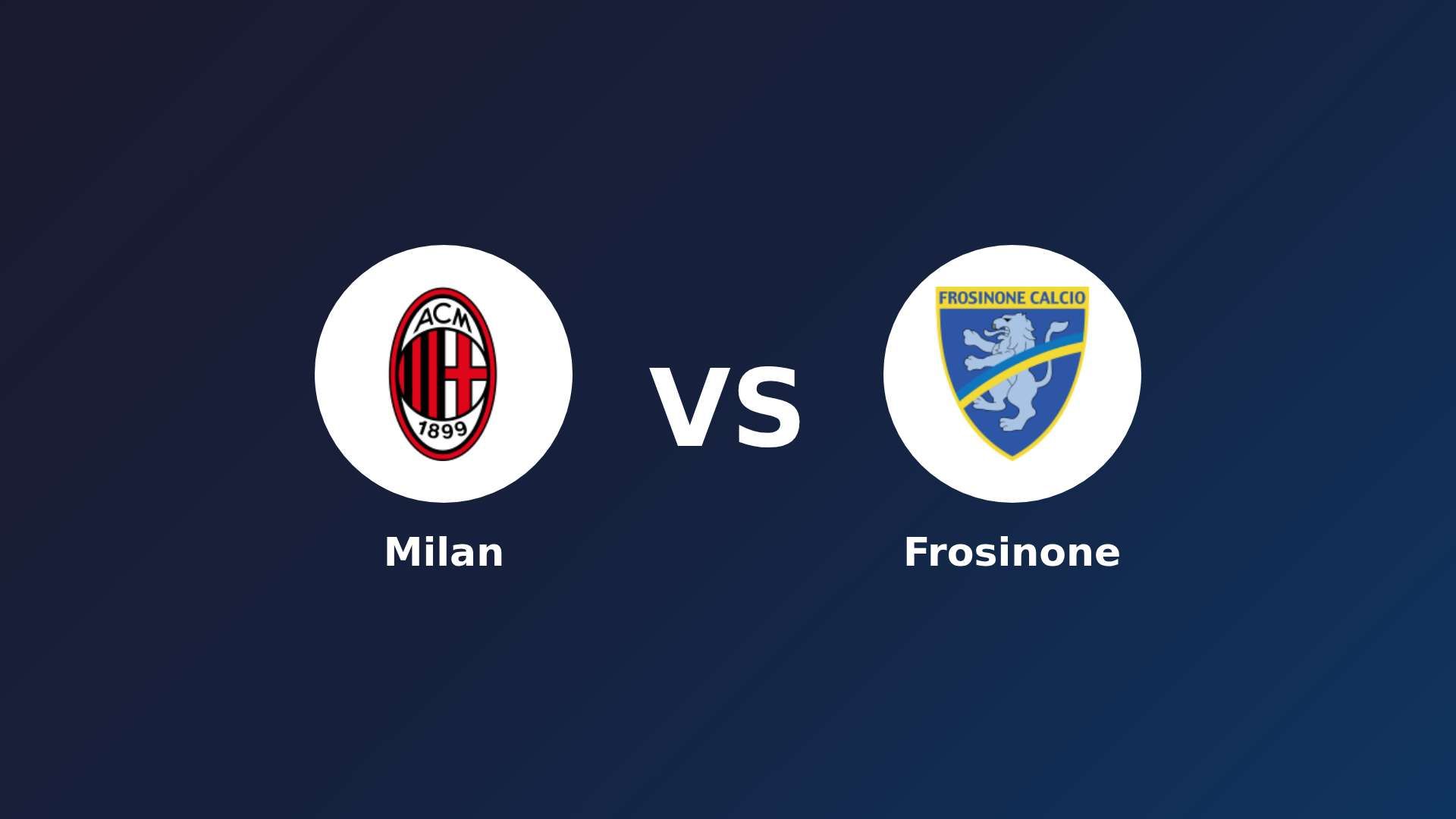 AC Milan vs Frosinone