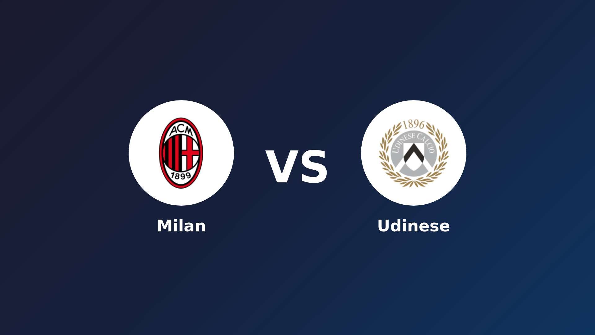 AC Milan vs Udinese