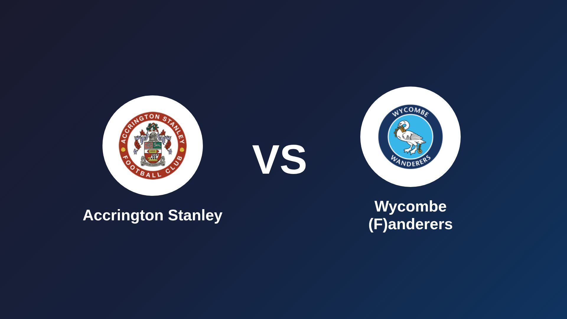 Accrington Stanley vs (F)ycombe (F)anderers