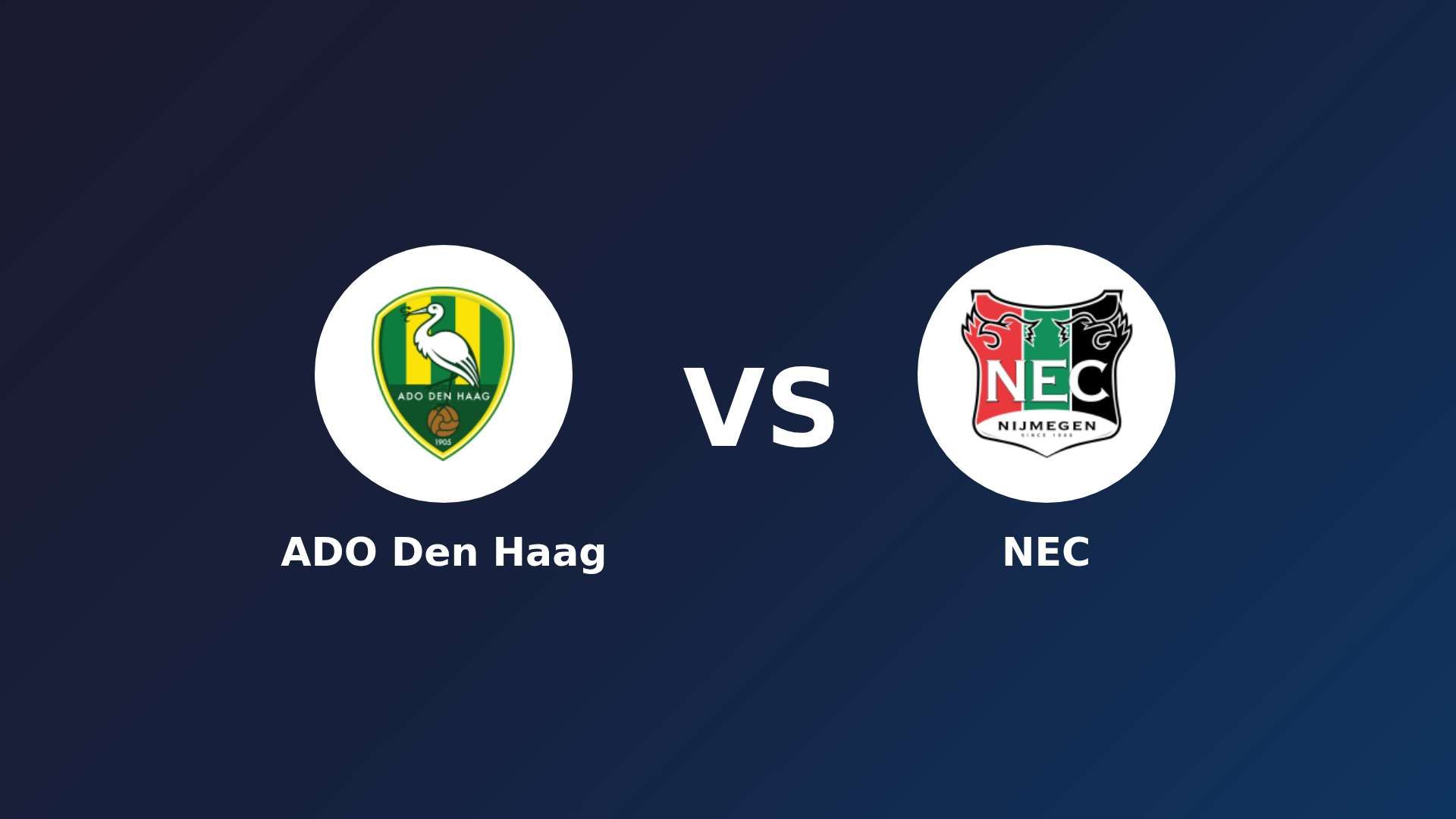 ADO Den Haag vs NEC Nijmegen