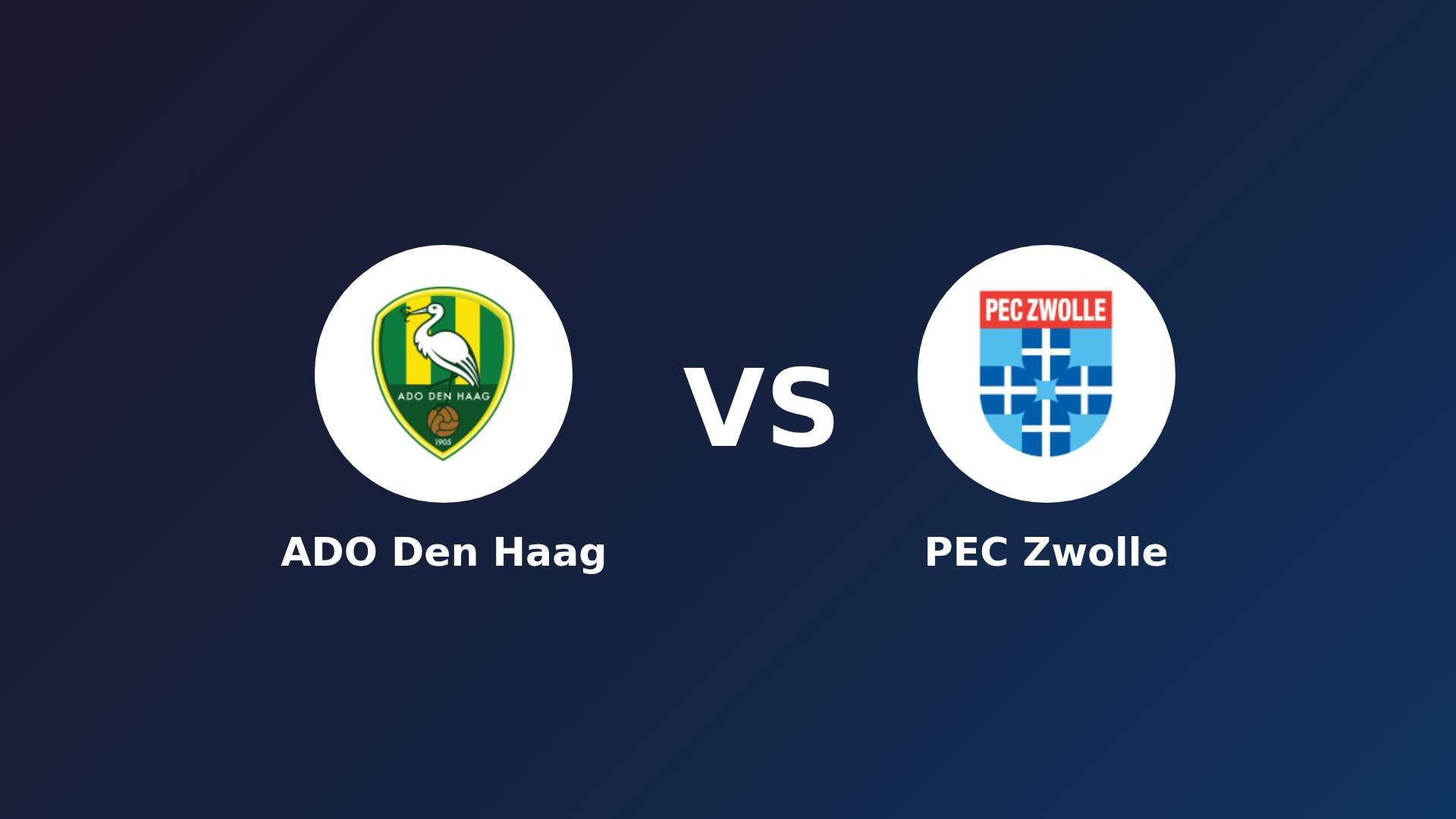 ADO Den Haag vs PEC Zwolle