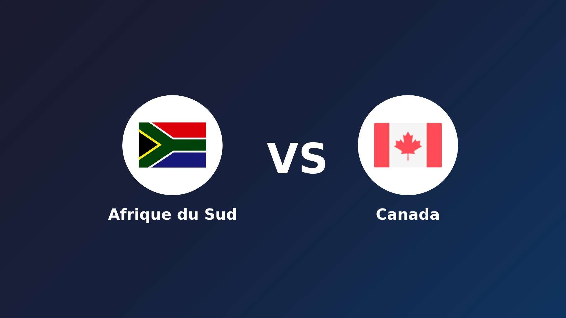 Afrique du Sud - Canada