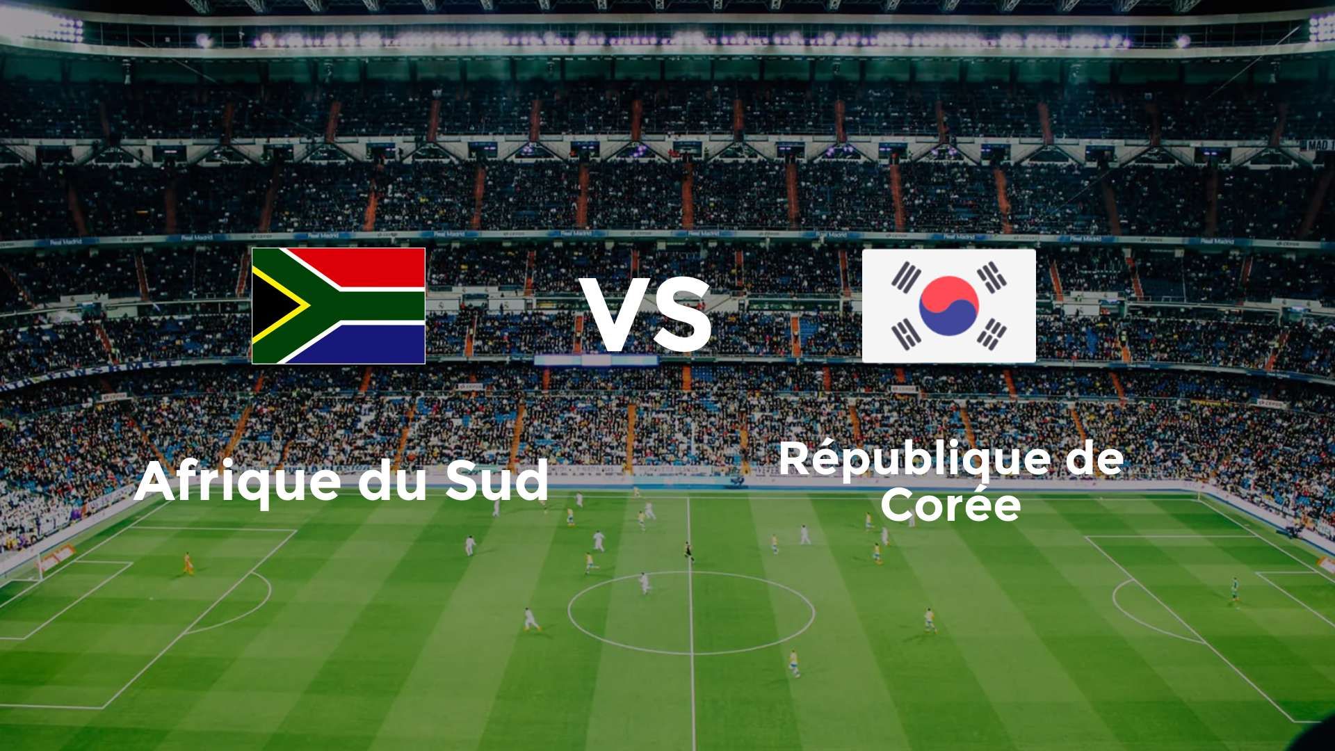 Afrique du Sud vs République de Corée