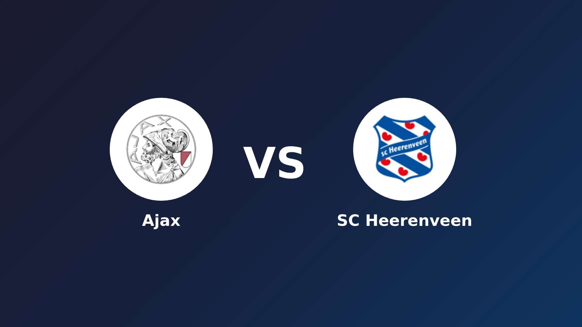 Ajax vs SC Heerenveen