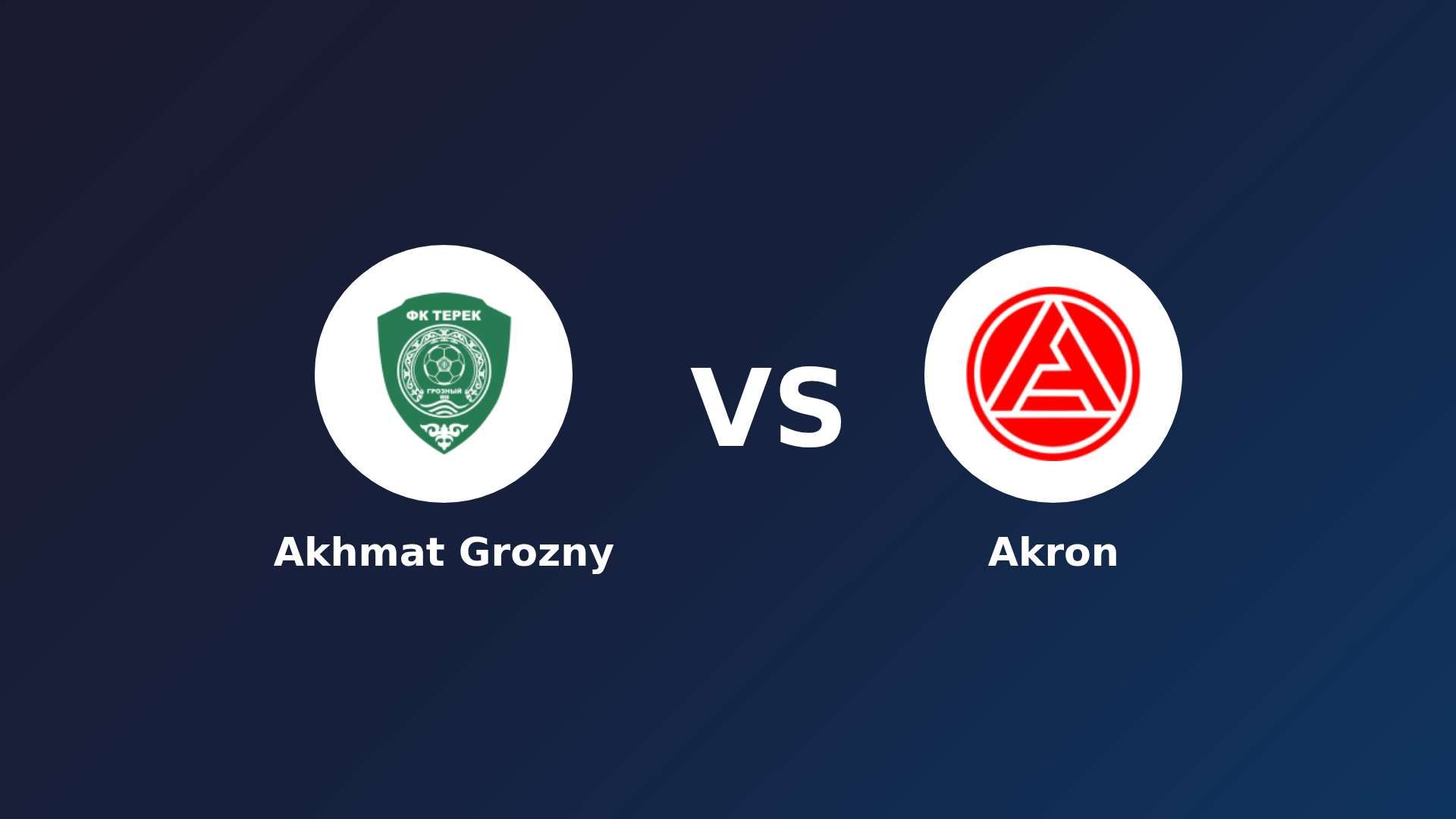 Akhmat Grozny vs Akron