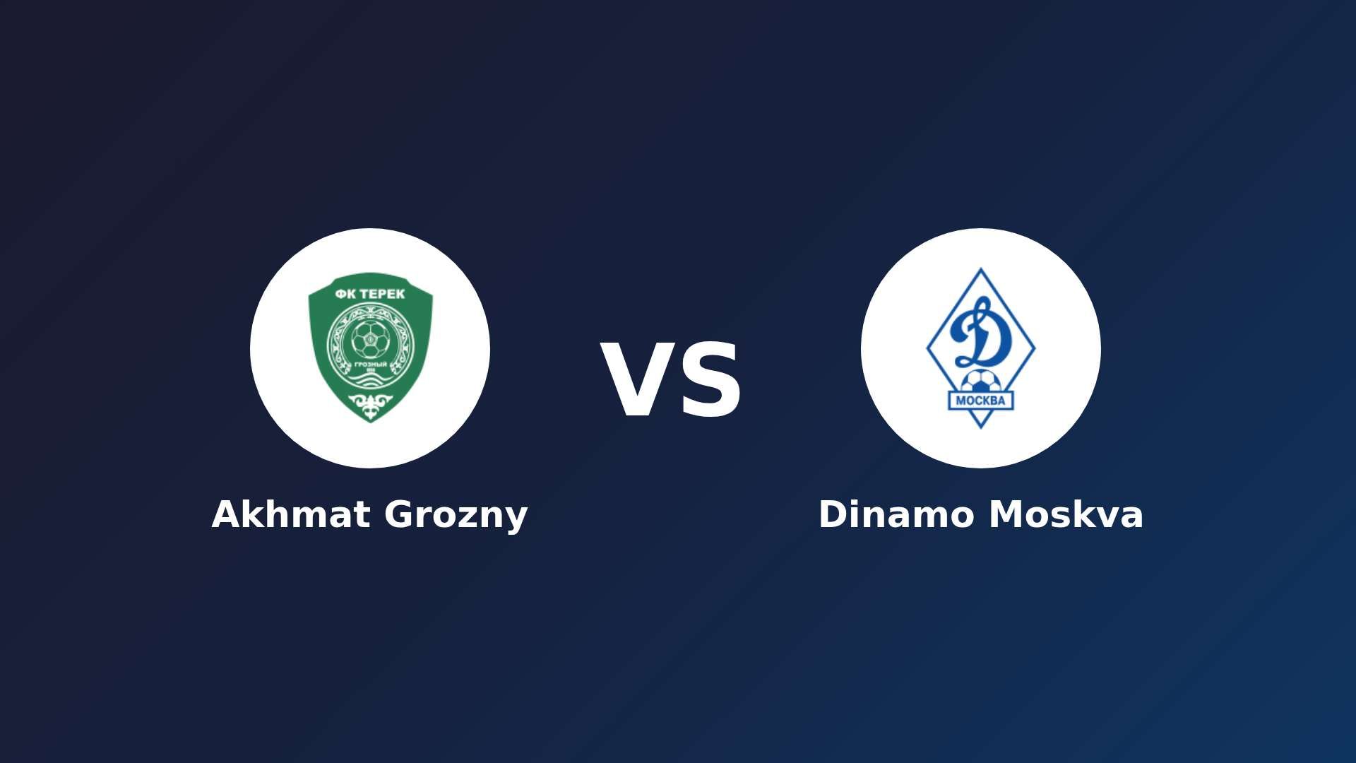 Akhmat Grozny vs Dinamo Moskva