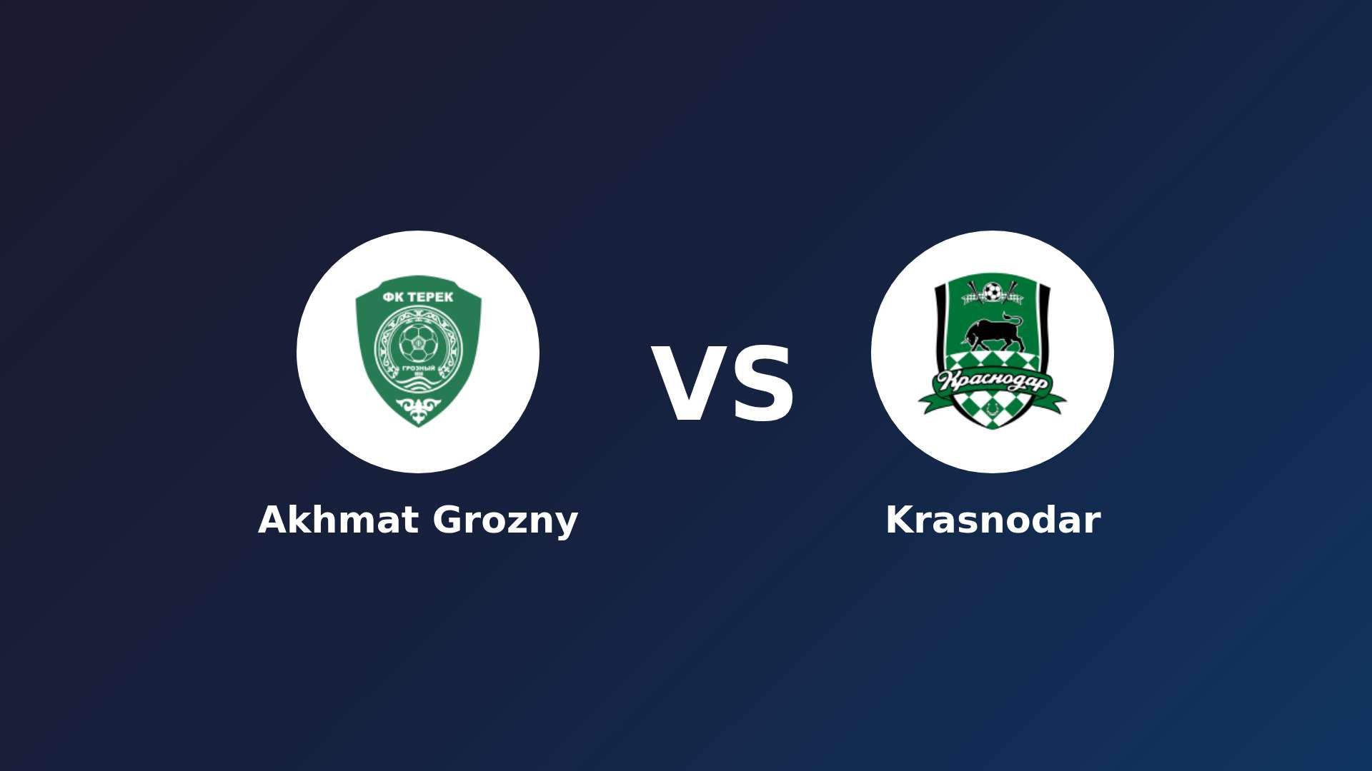 Akhmat Grozny vs Krasnodar