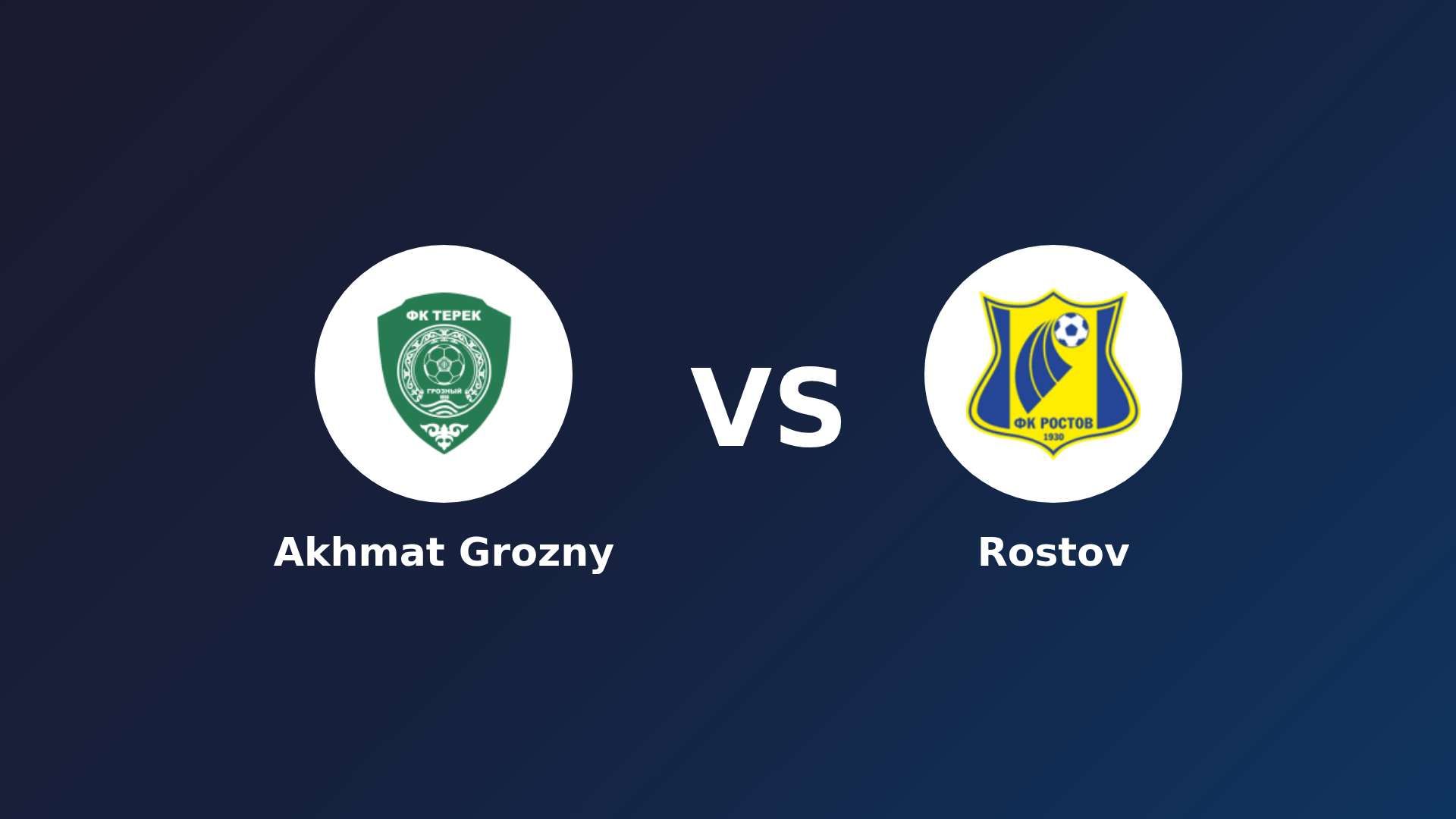 Akhmat Grozny vs Rostov