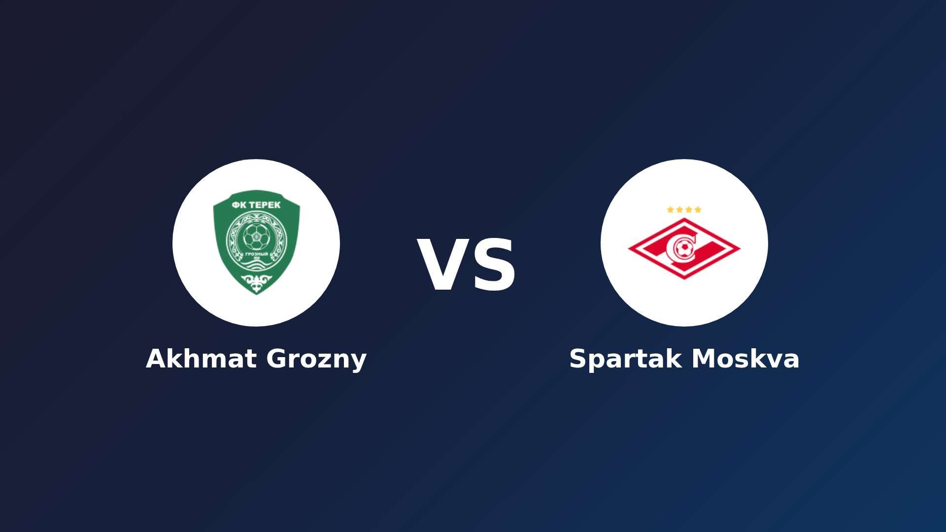 Akhmat Grozny vs Spartak Moskva
