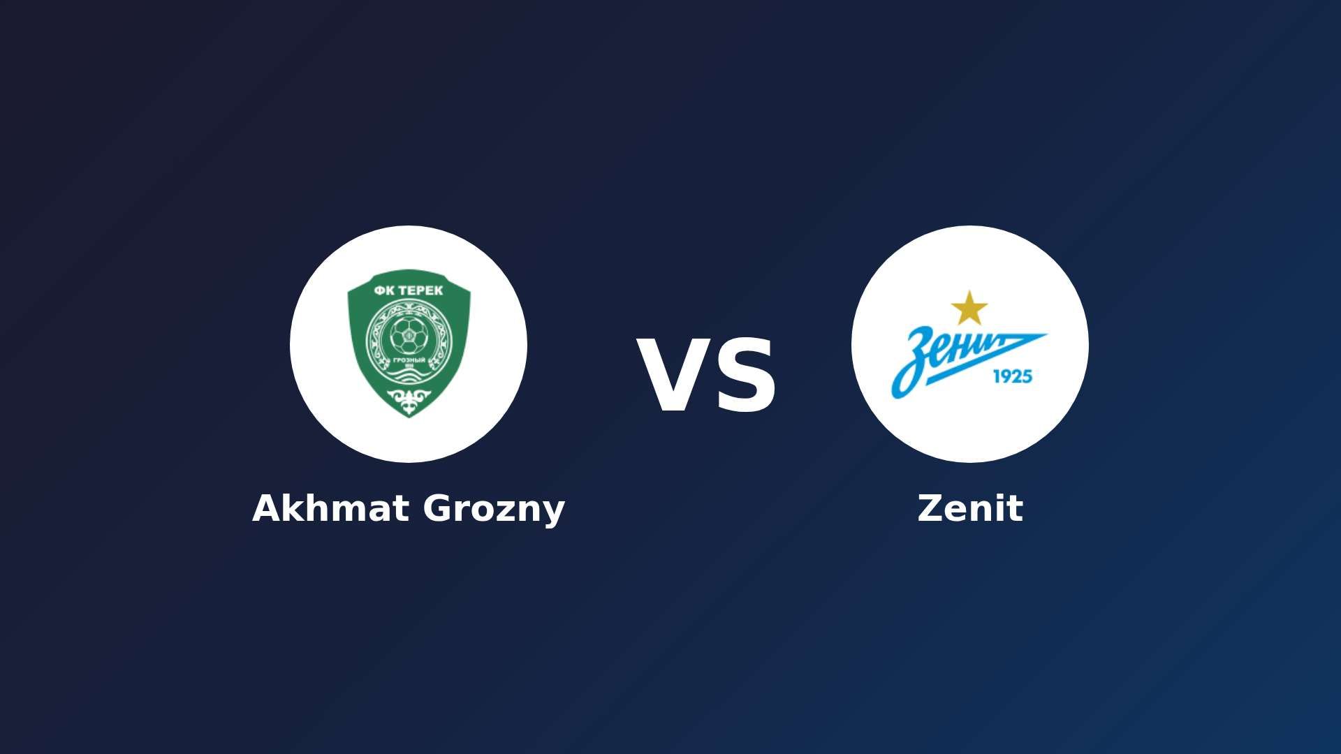 Akhmat Grozny vs Zenit