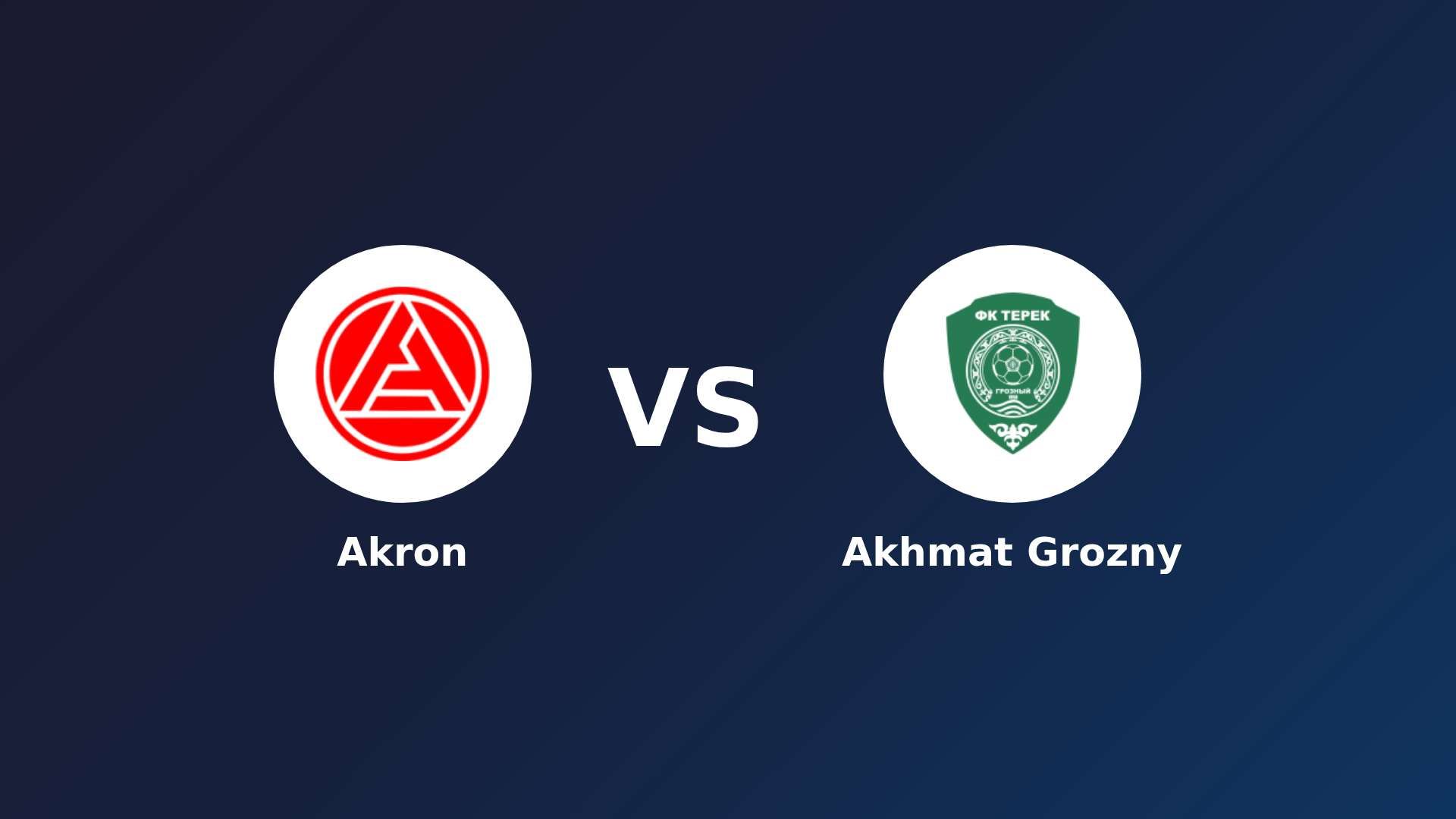 Akron vs Akhmat Grozny