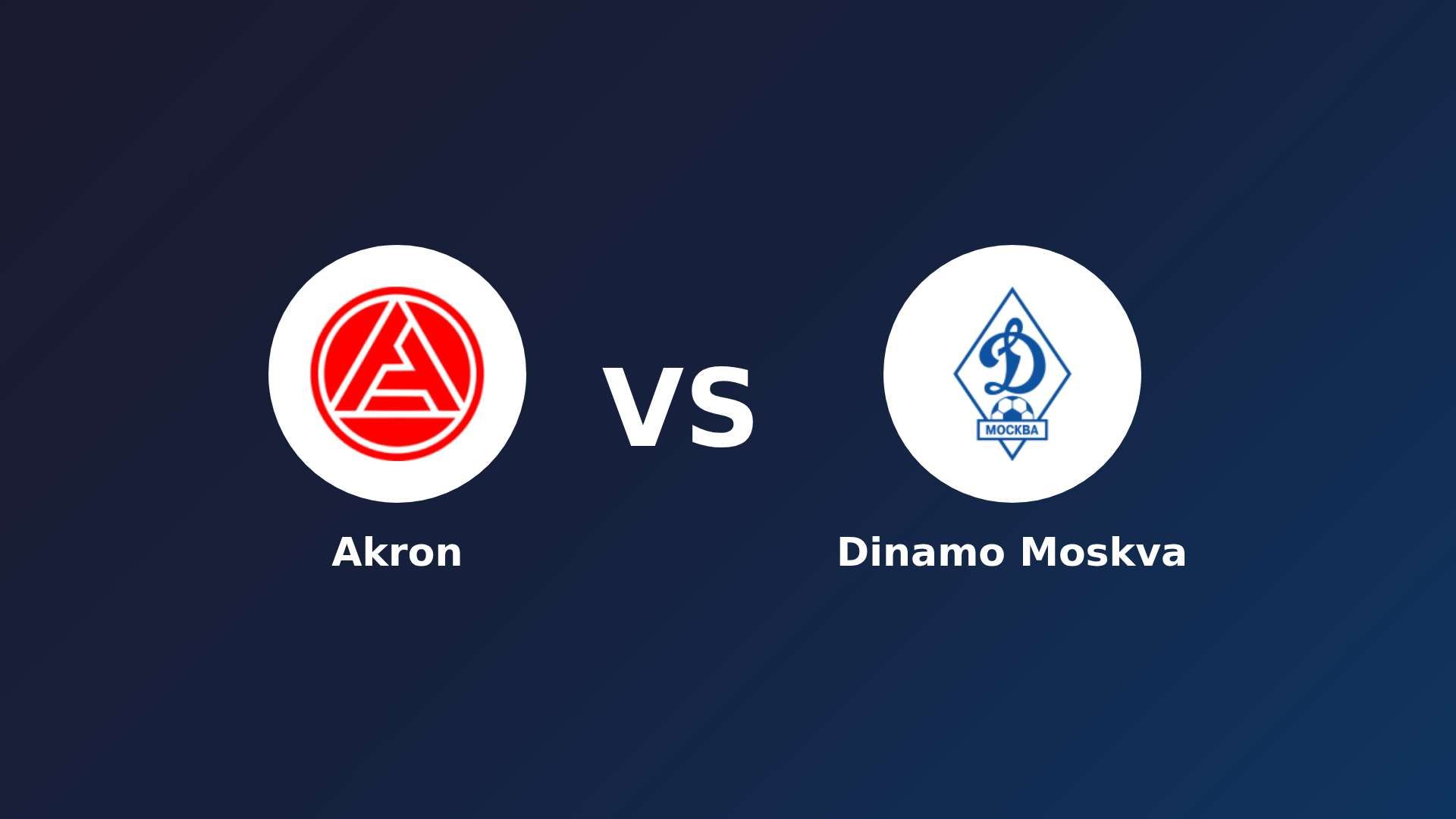 Akron vs Dinamo Moskva