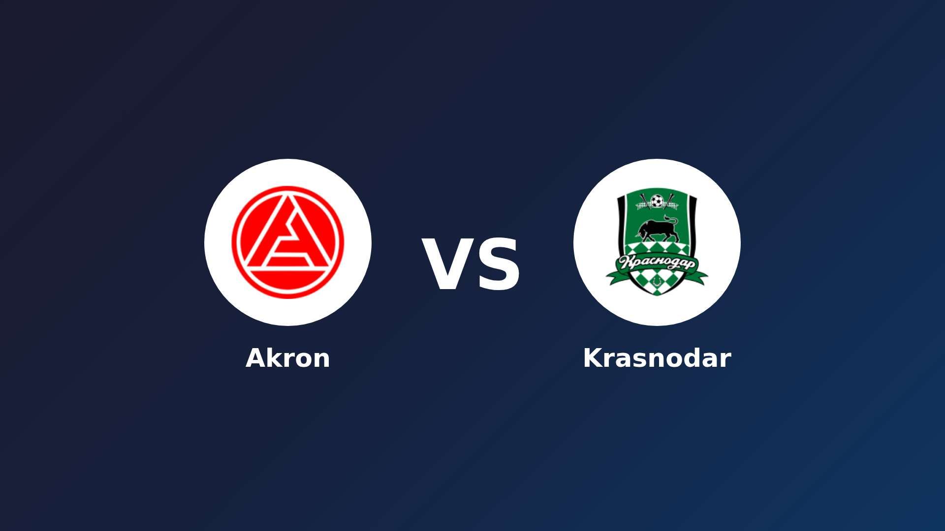 Akron vs Krasnodar