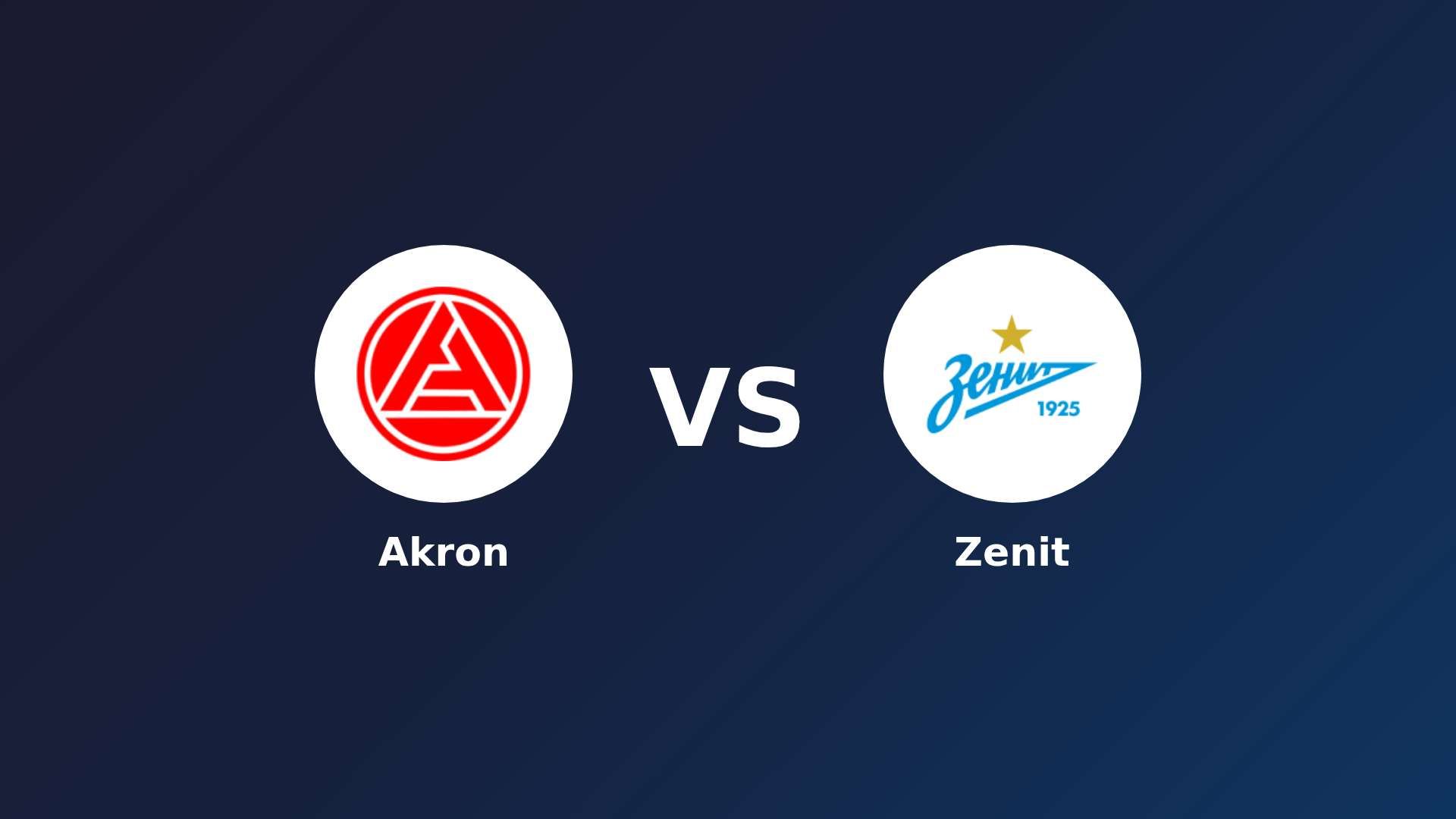 Akron vs Zenit