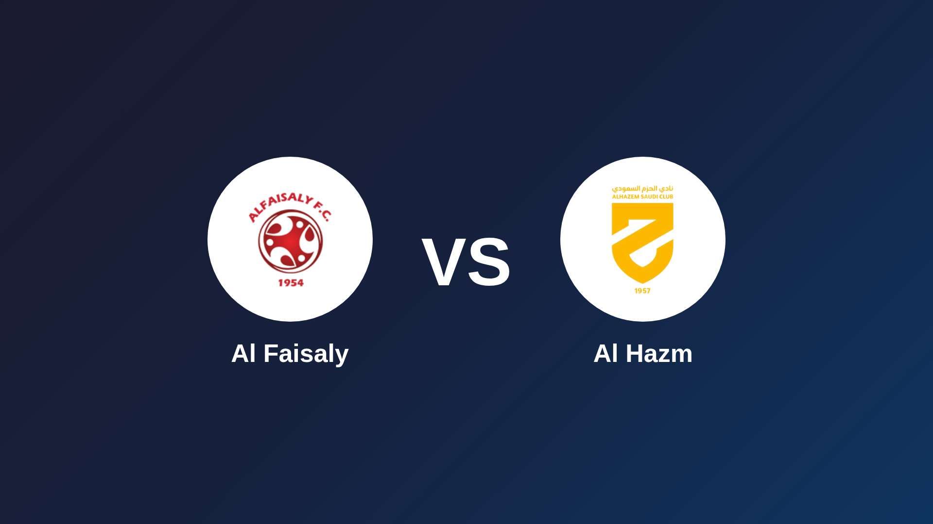 Al Faisaly vs Al Hazm