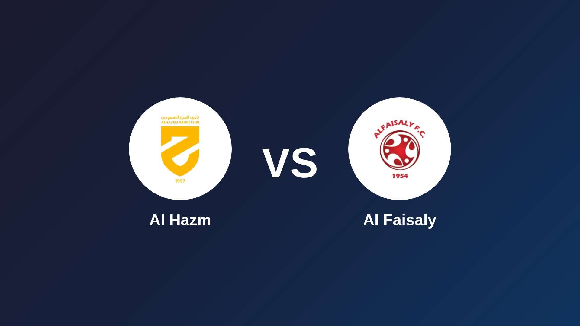 Al Hazm vs Al Faisaly
