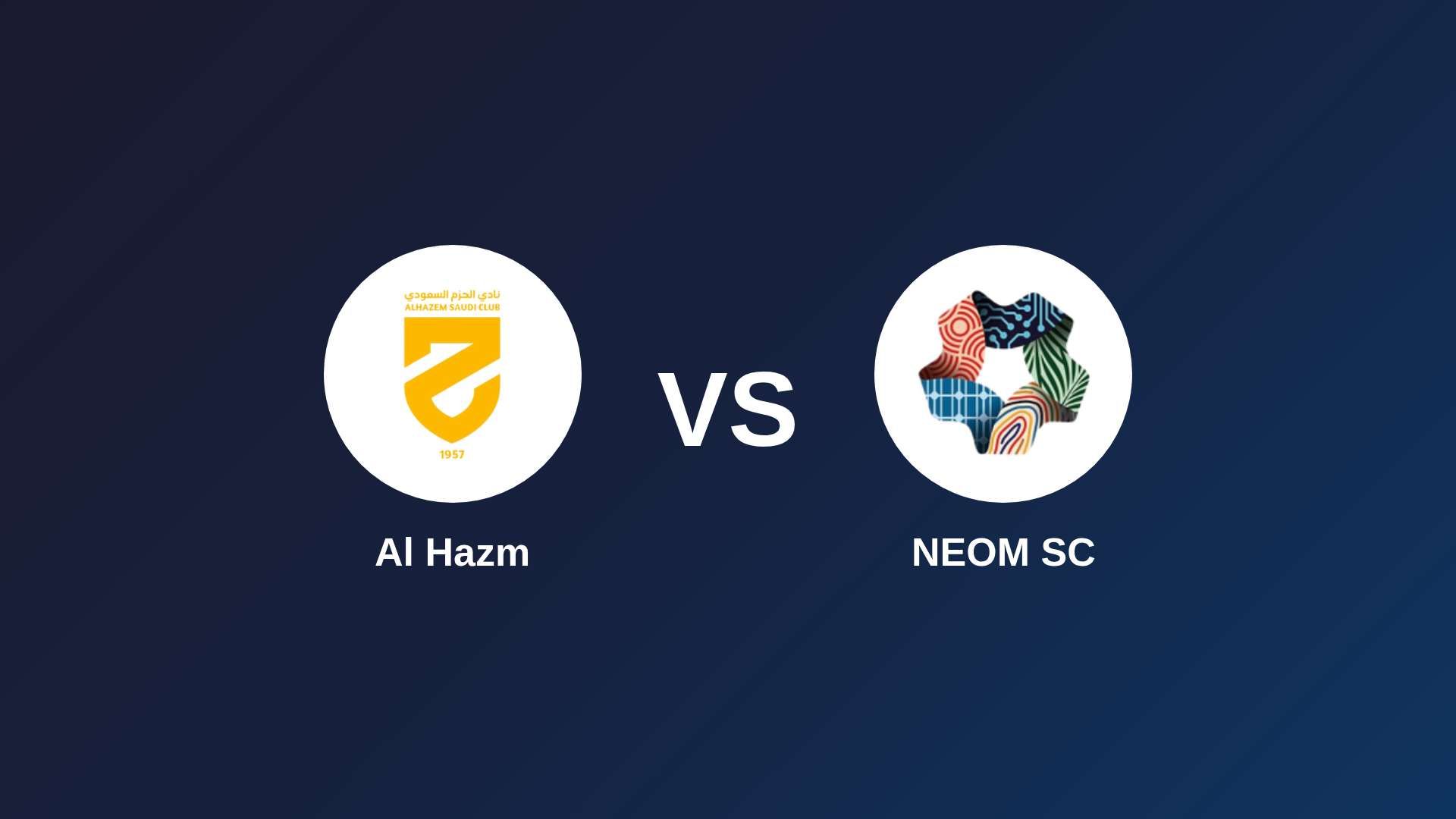 Al Hazm vs NEOM SC