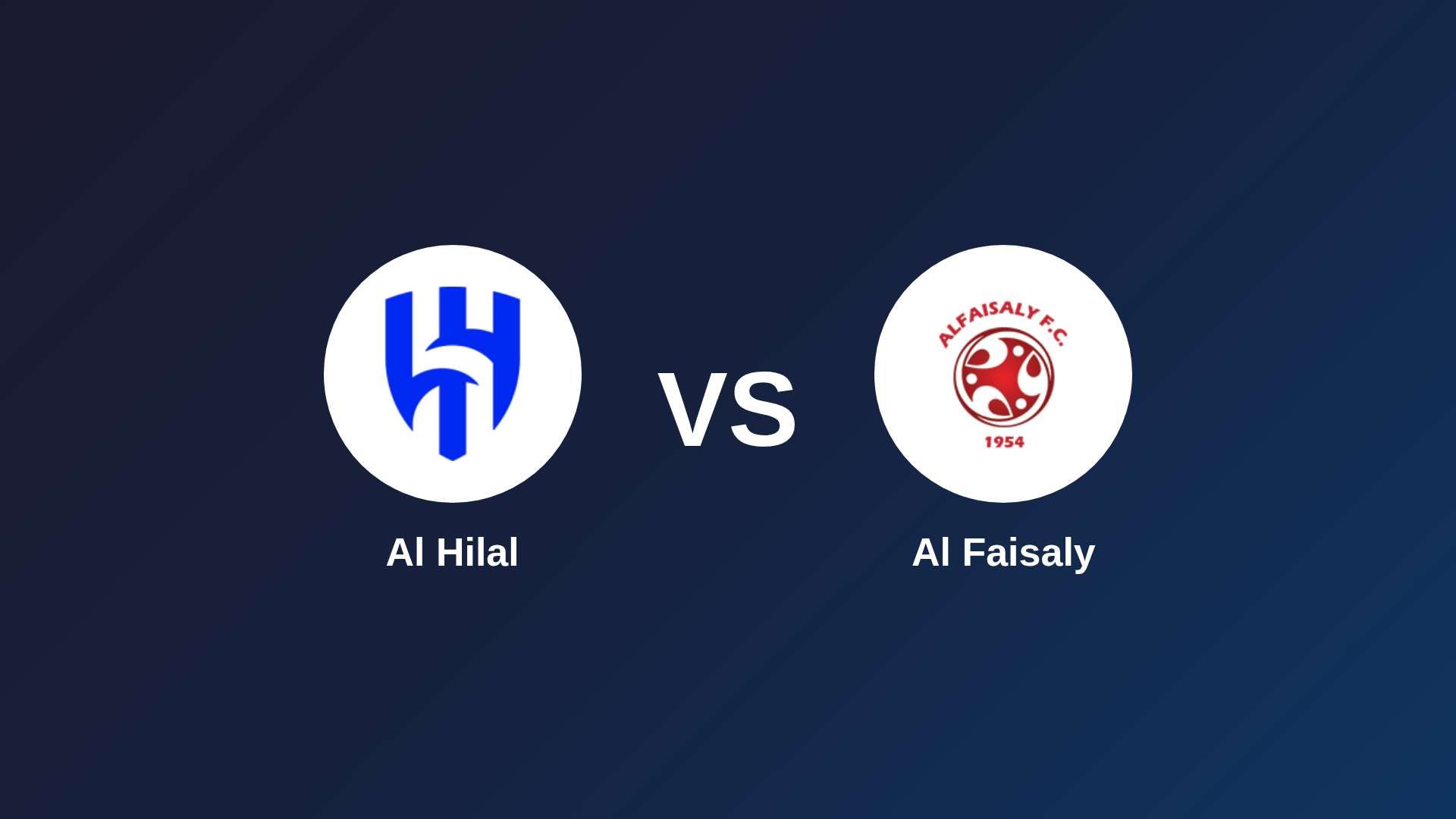 Al Hilal vs Al Faisaly