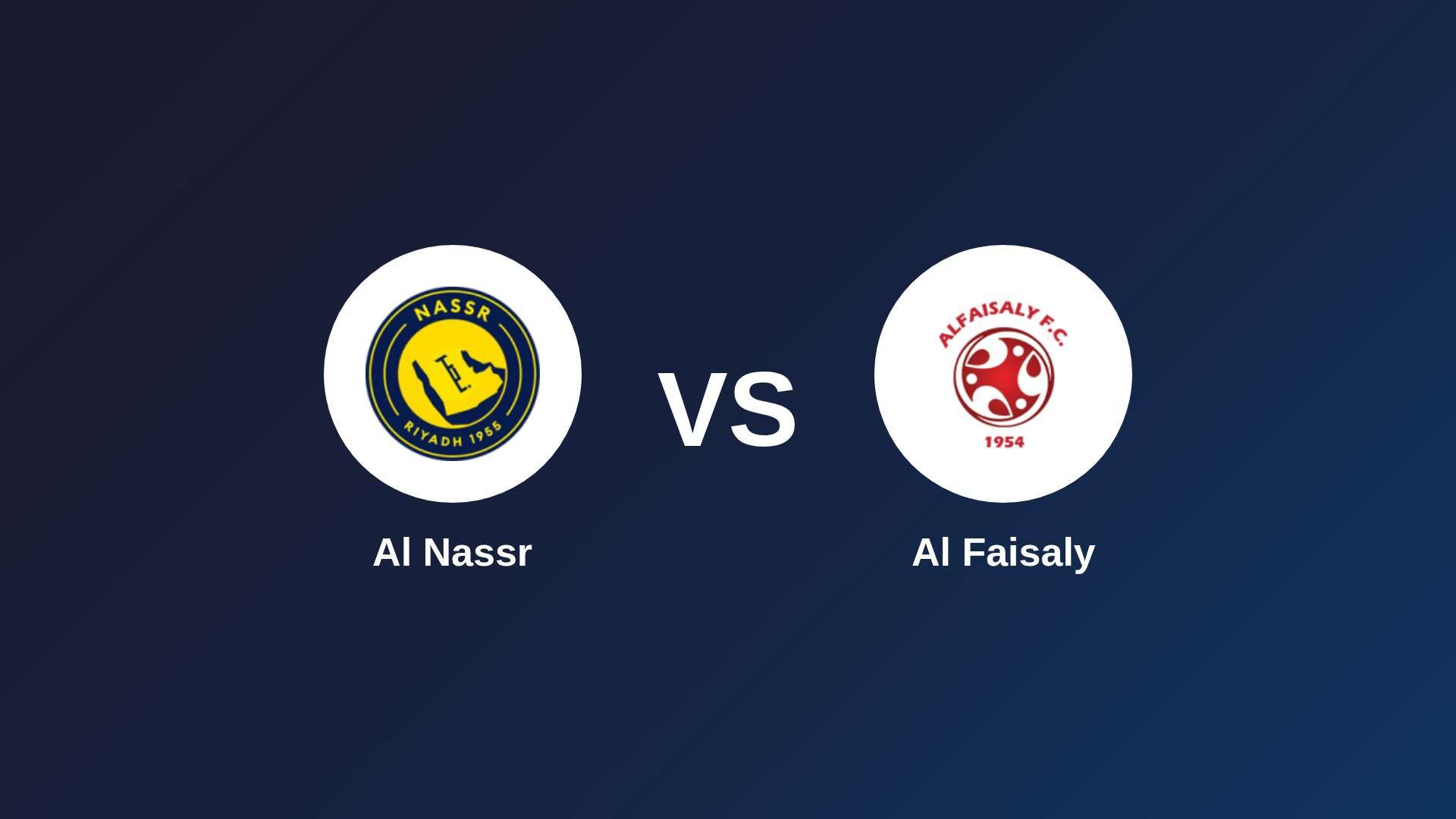 Al Nassr vs Al Faisaly