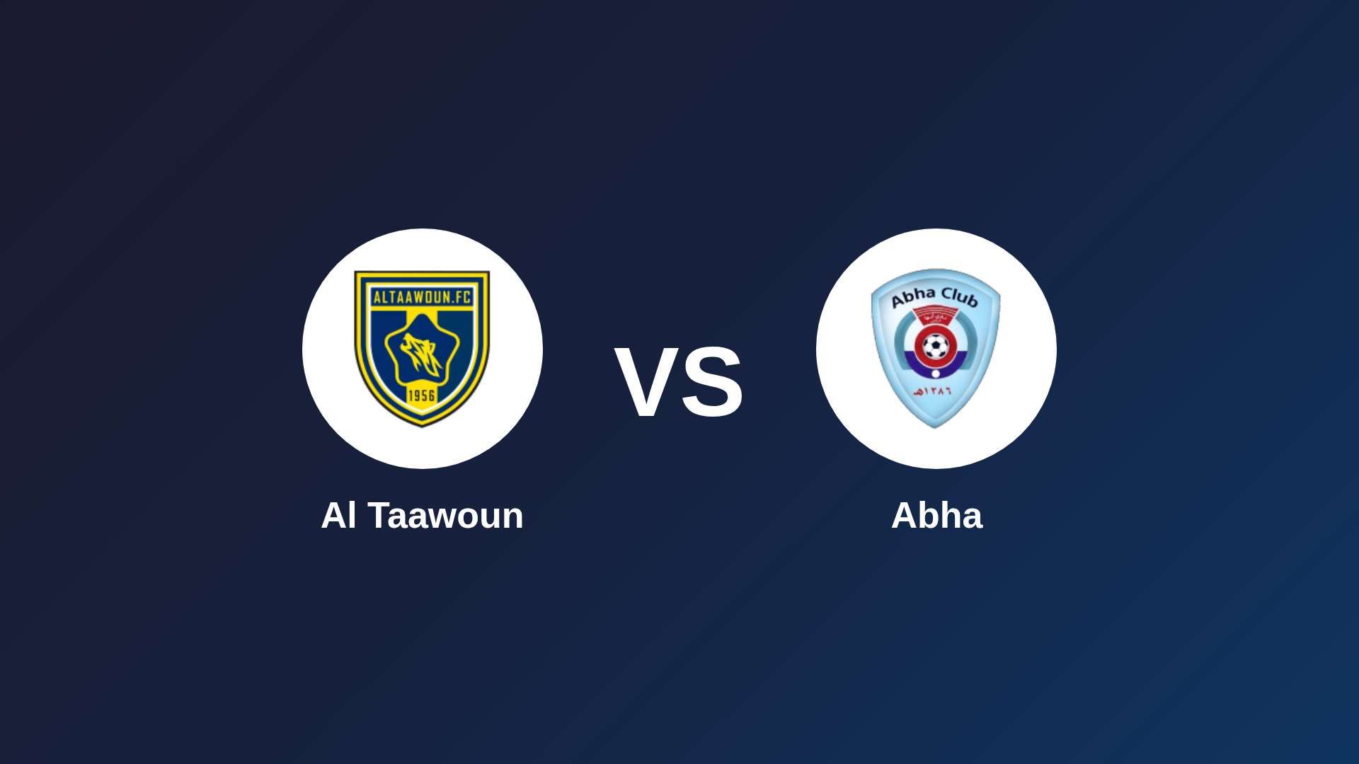 Al Taawoun vs Abha