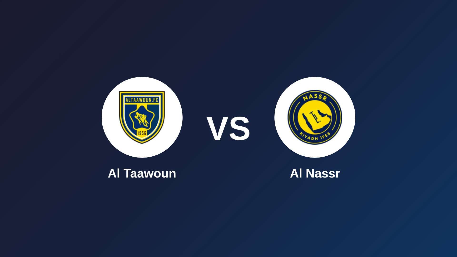 Al Taawoun vs Al Nassr