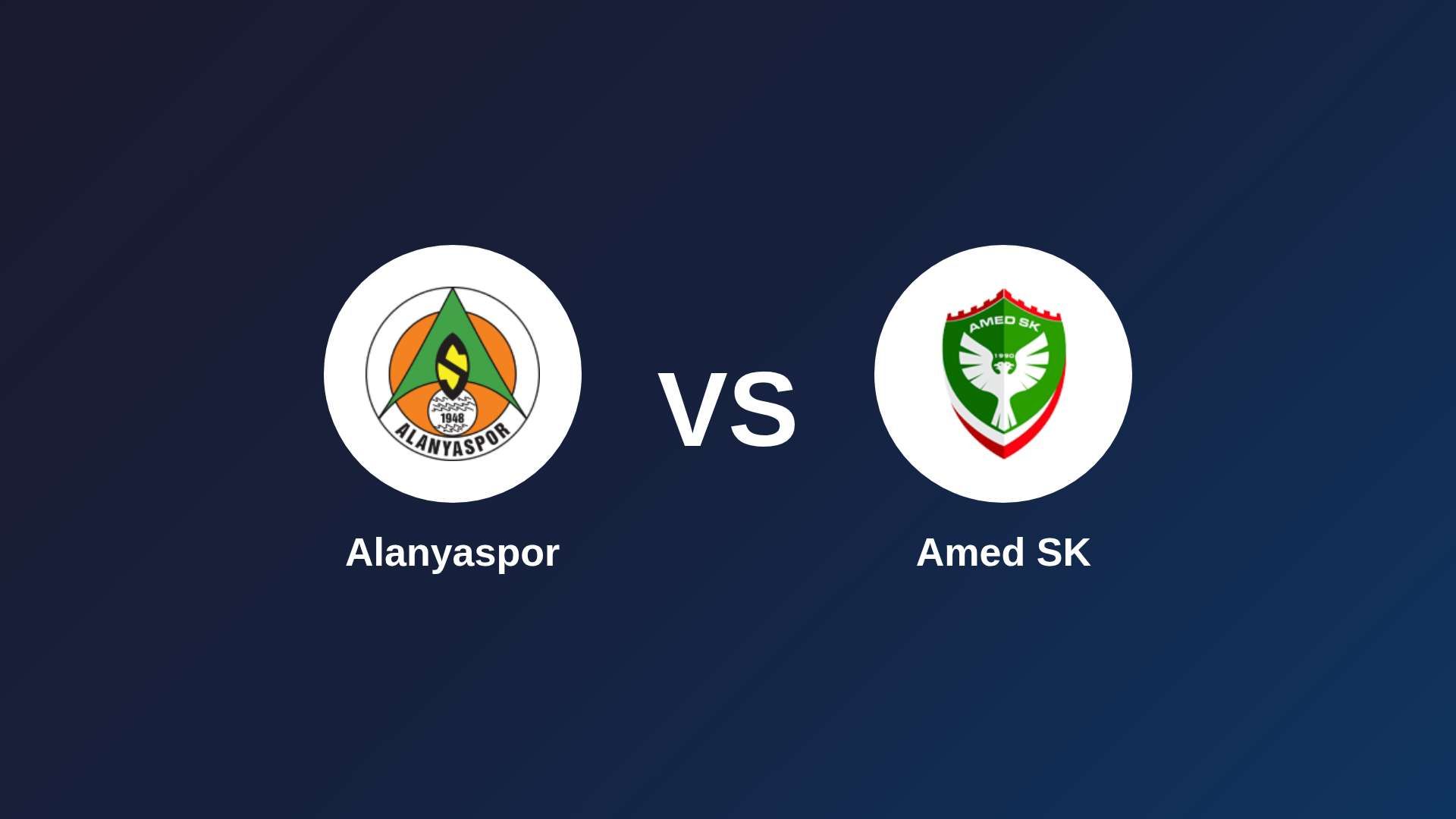 Alanyaspor vs Amed SK
