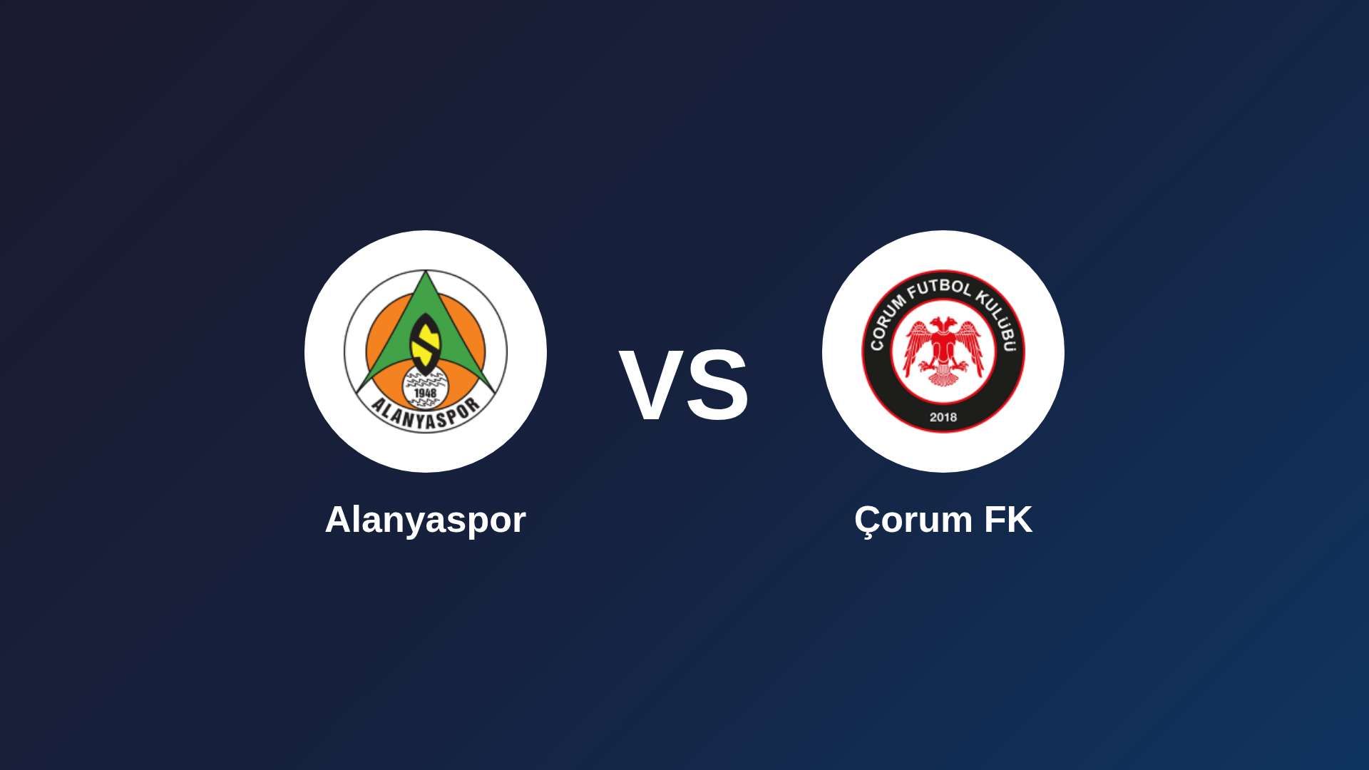 Alanyaspor vs Çorum FK