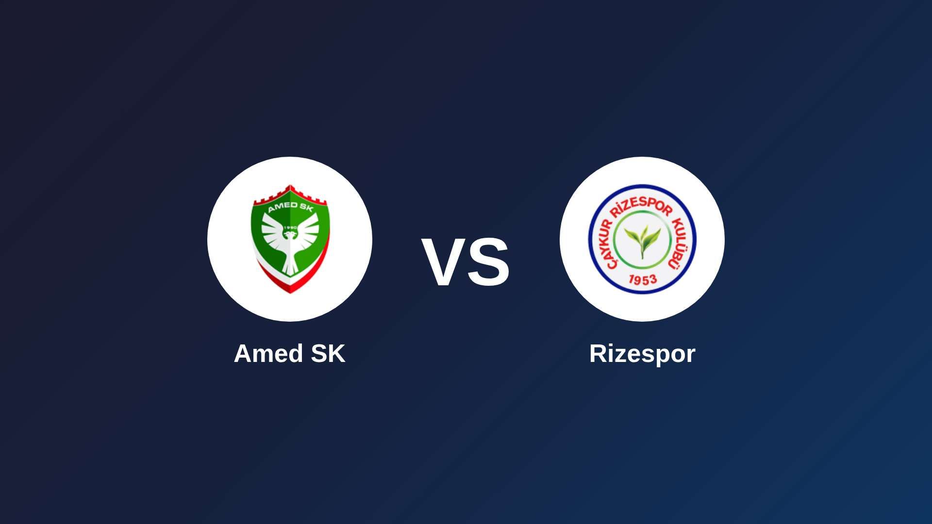 Amed SK vs Rizespor