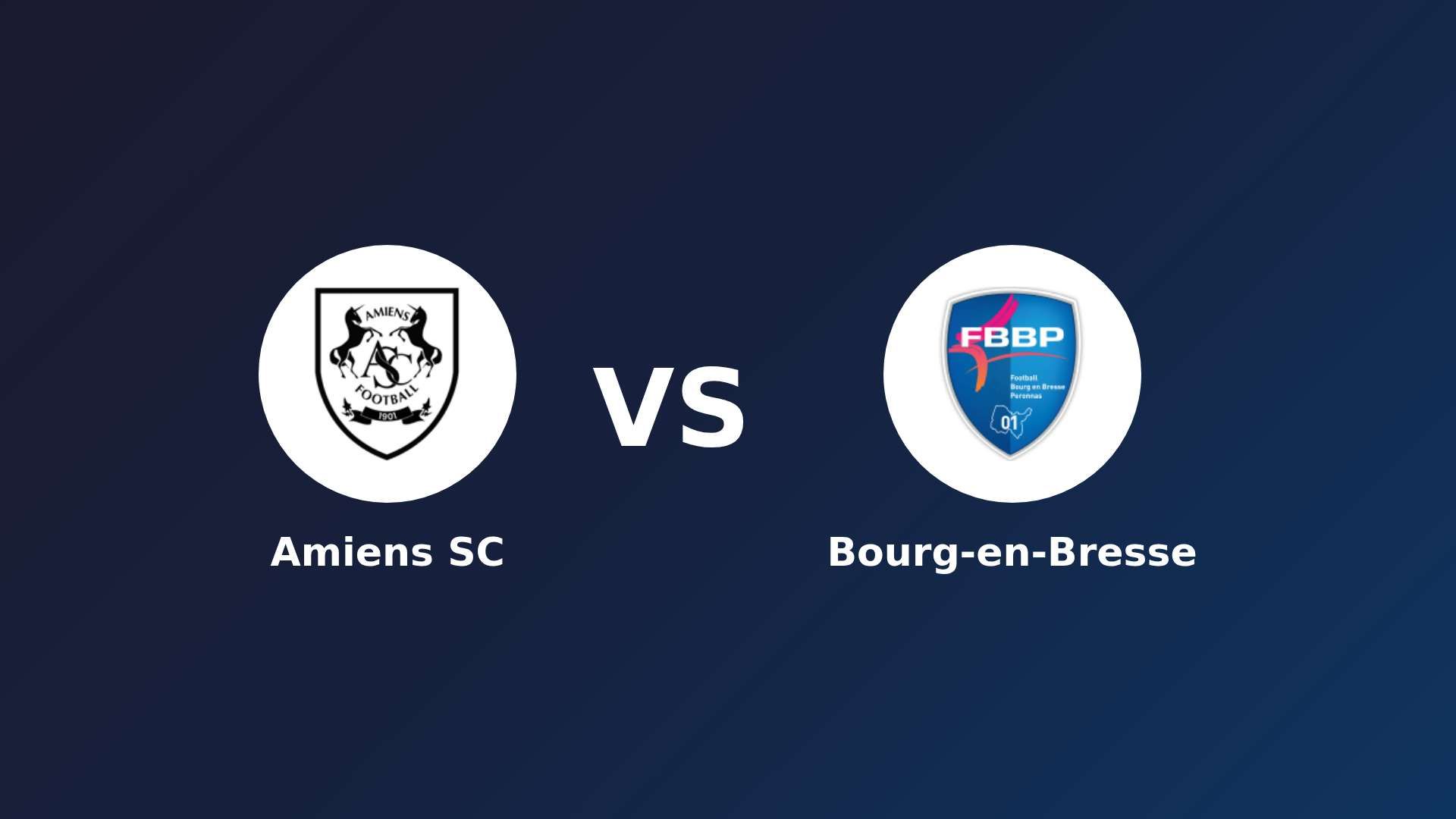 Amiens SC vs Bourg-en-Bresse