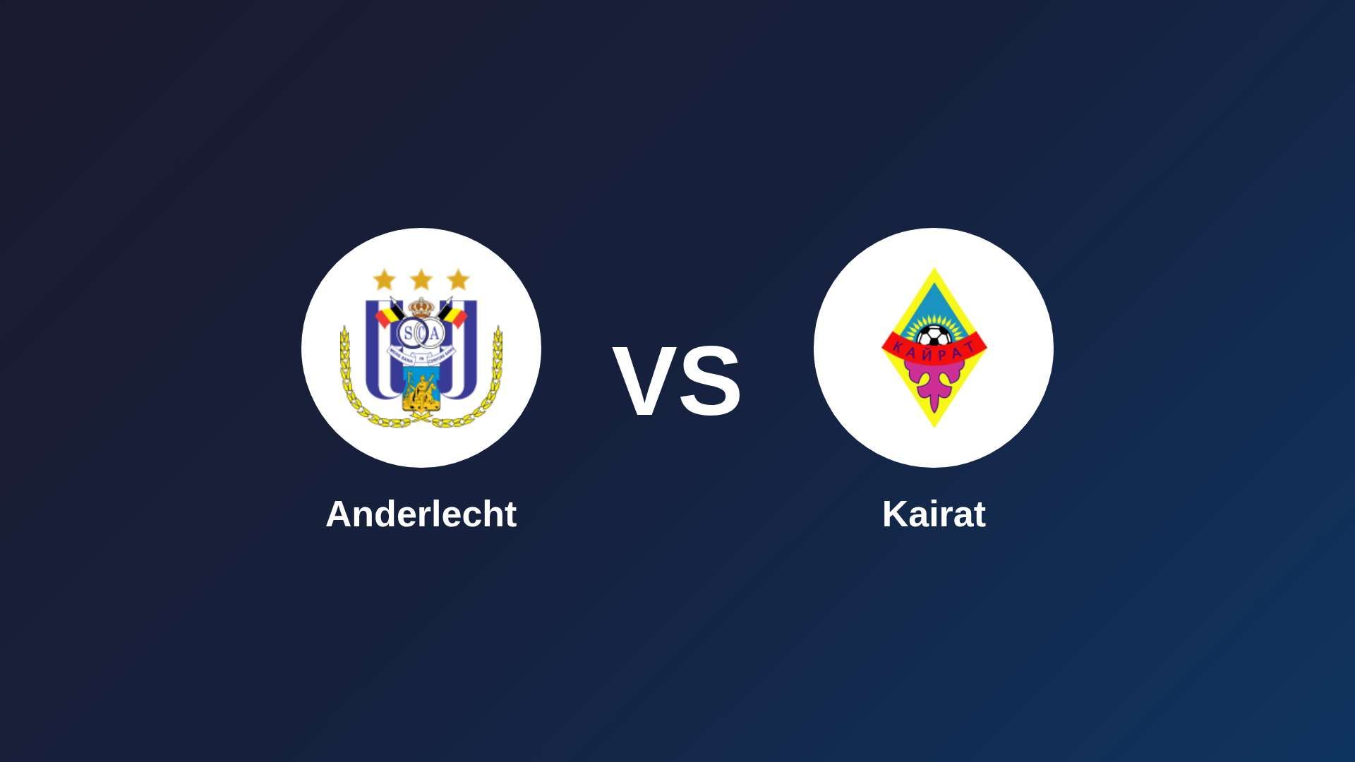 Anderlecht vs Kairat