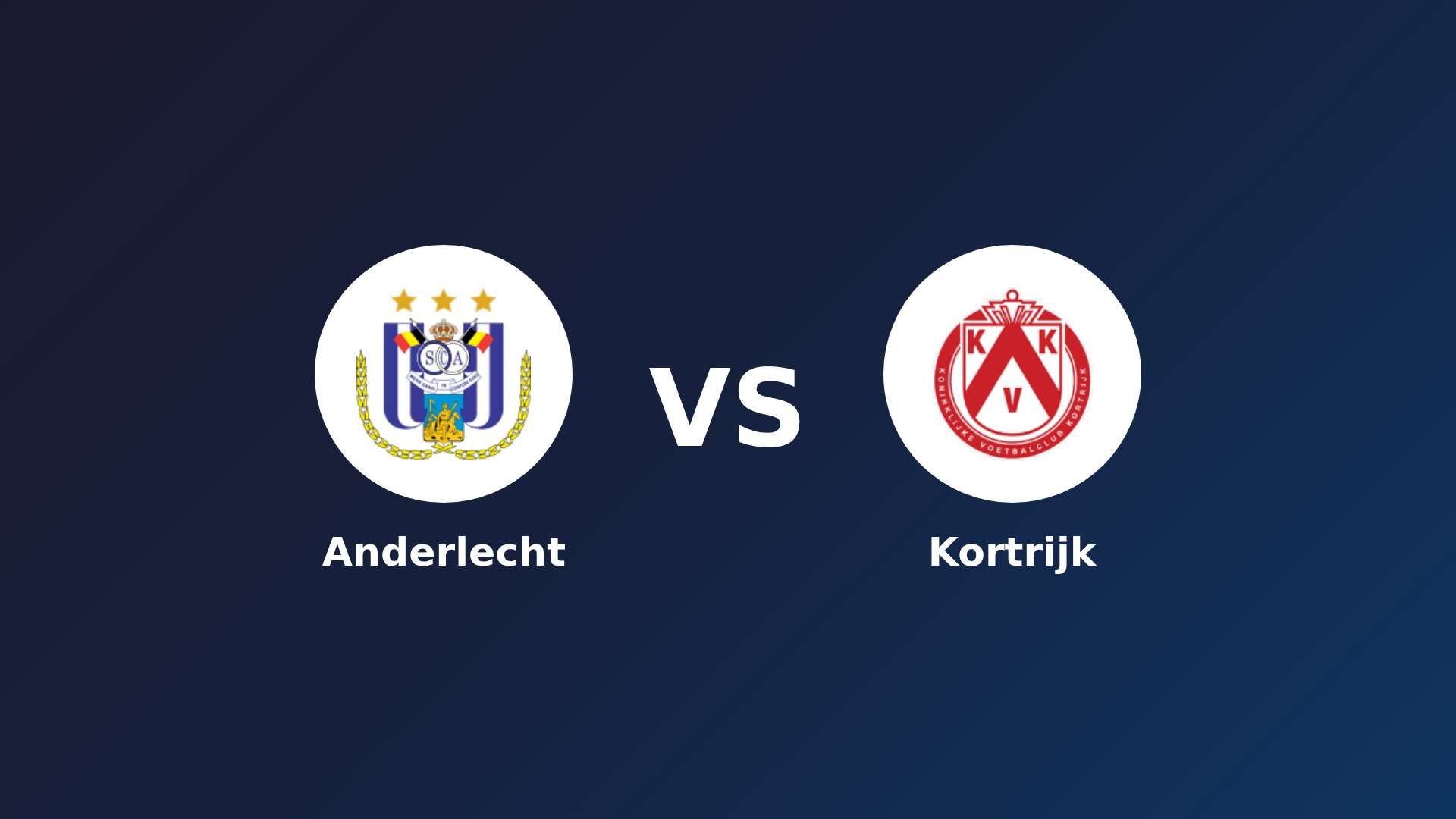 Anderlecht vs KV Kortrijk