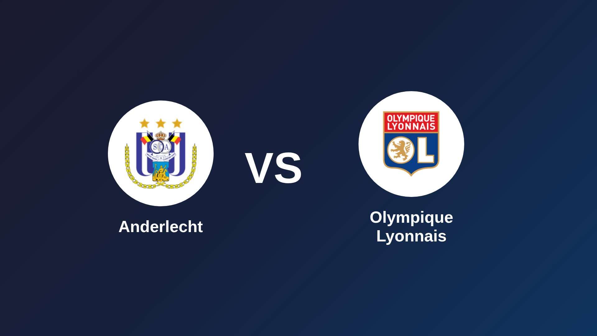 Anderlecht vs Olympique Lyonnais