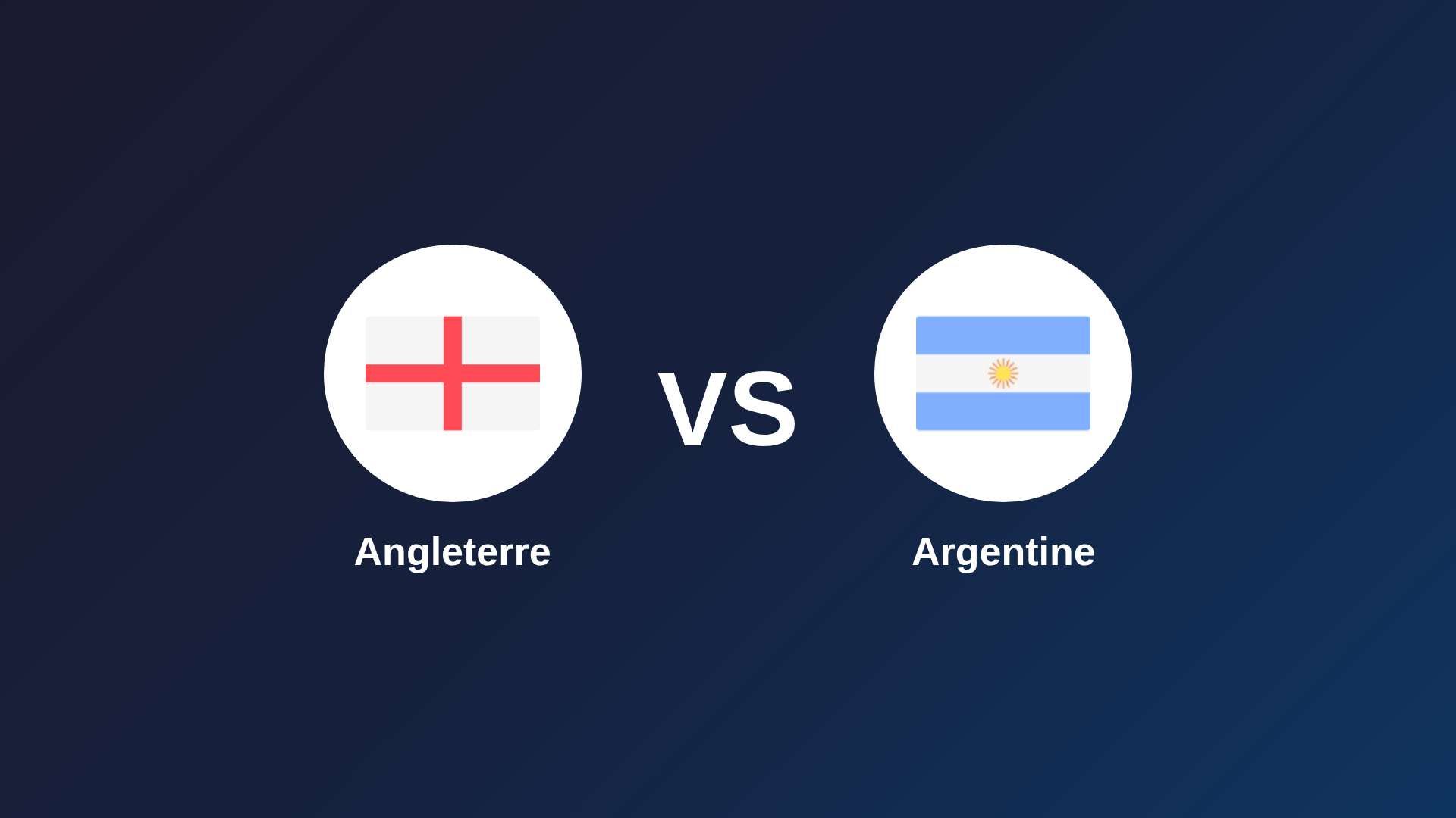 Angleterre - Argentine