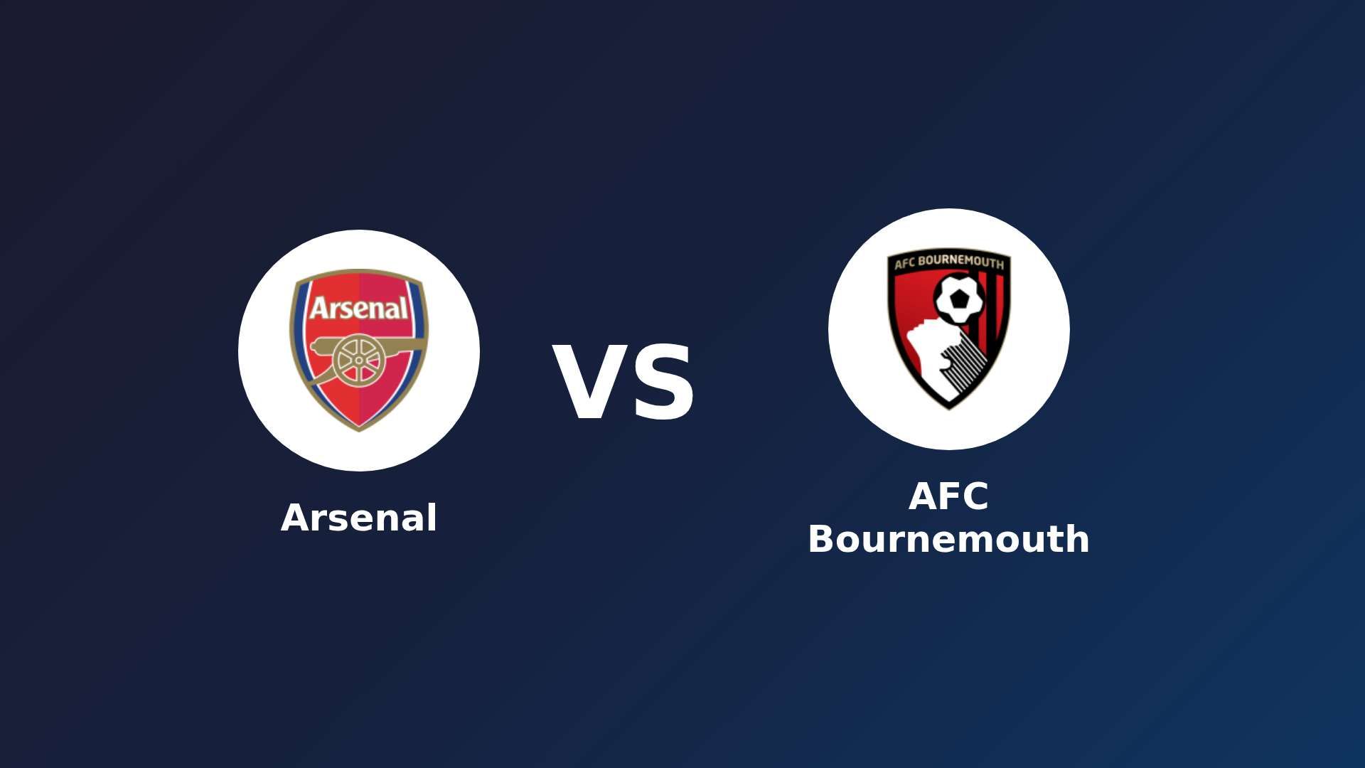 Arsenal vs AFC Bournemouth