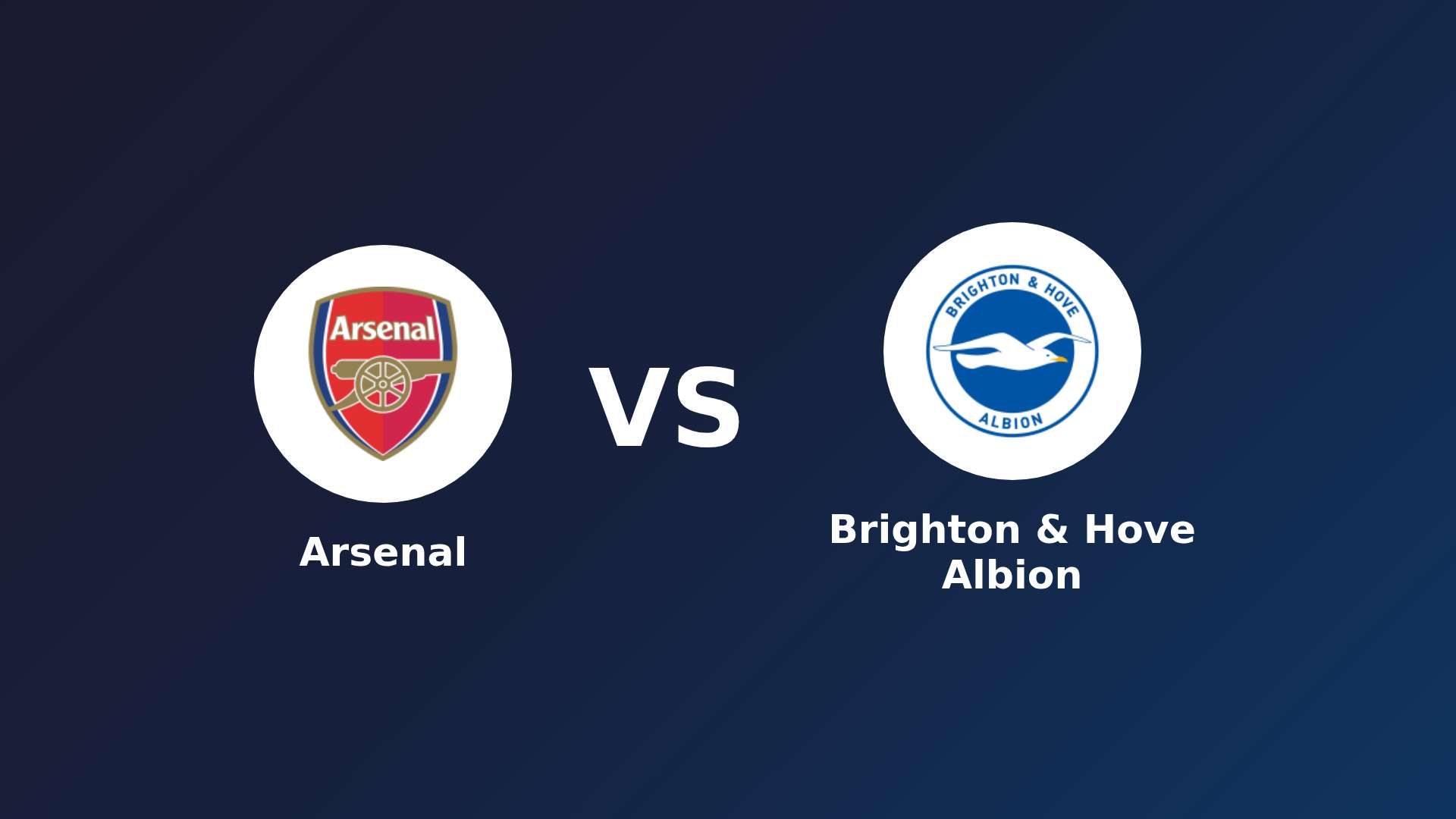 Arsenal vs Brighton & Hove Albion