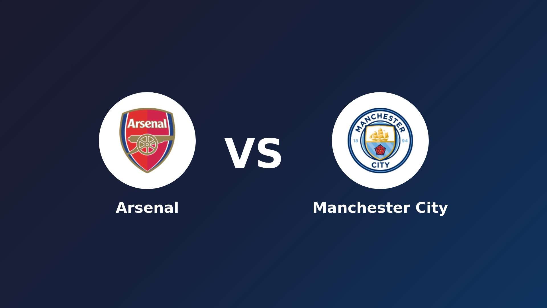 Arsenal vs Manchester City