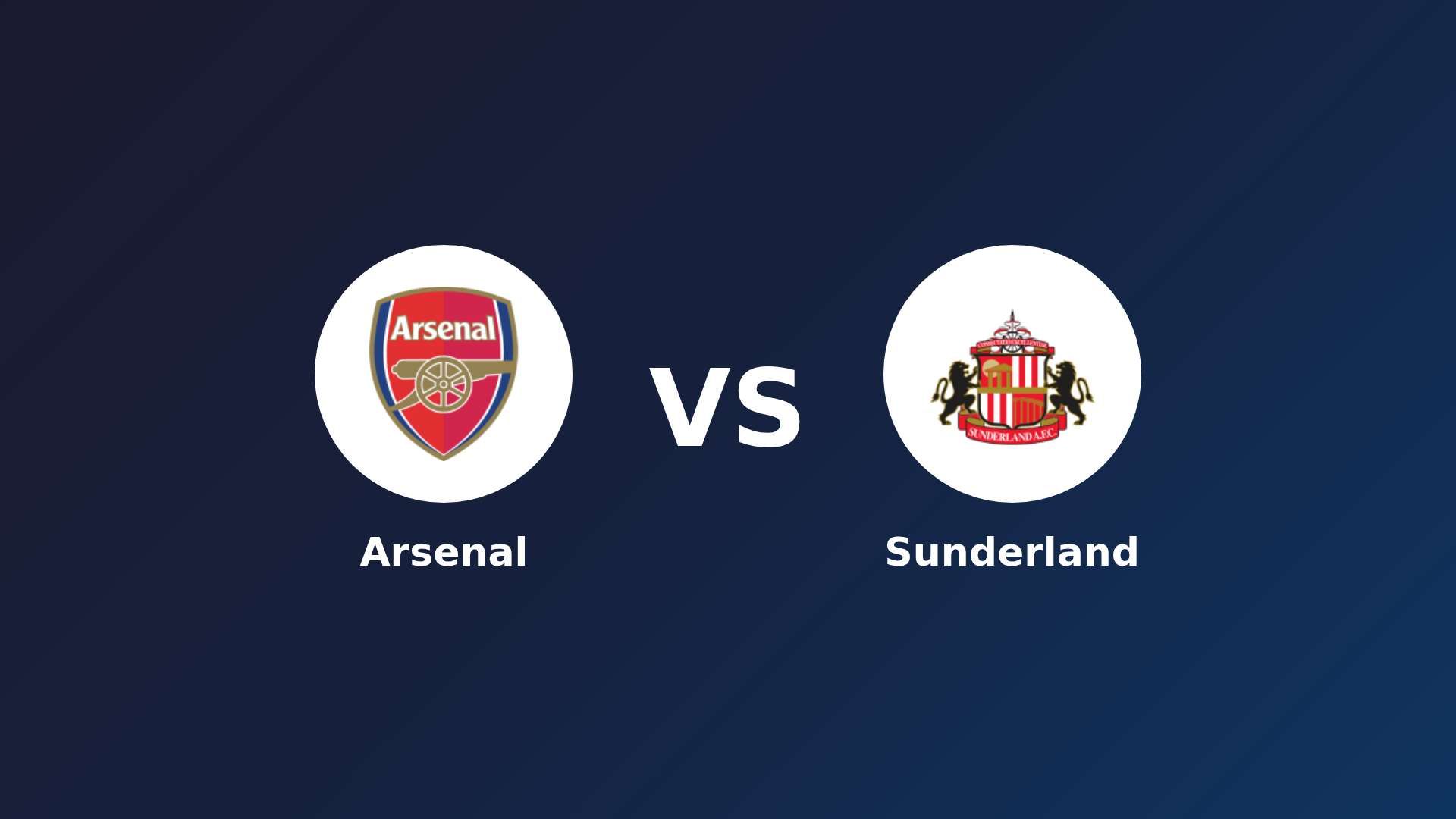 Arsenal vs Sunderland