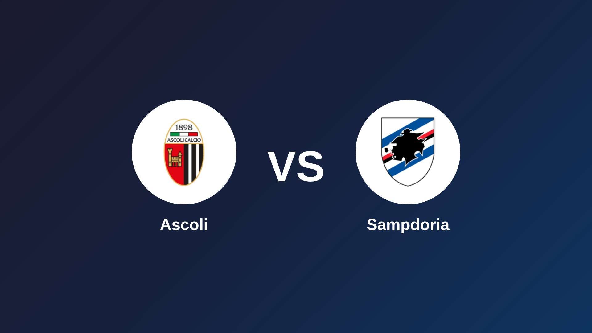 Ascoli vs Sampdoria