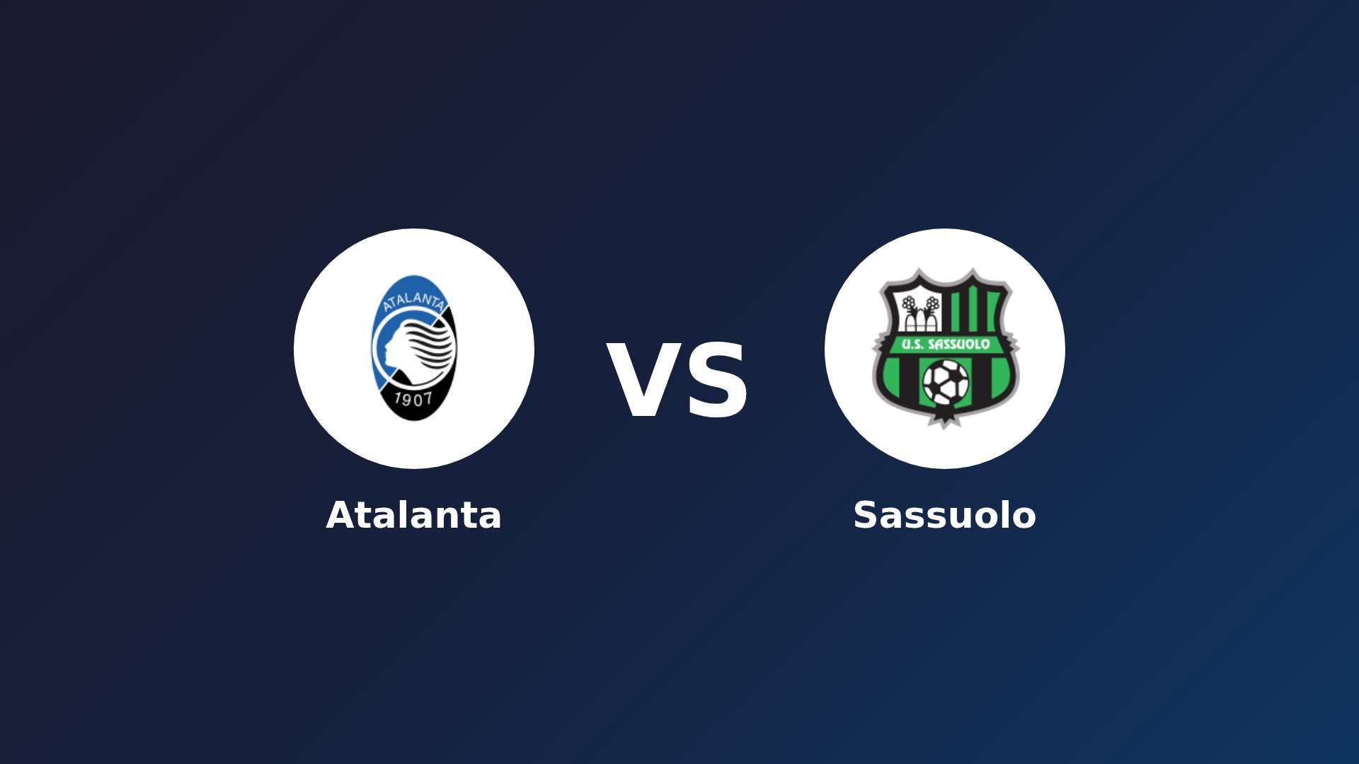 Atalanta vs Sassuolo
