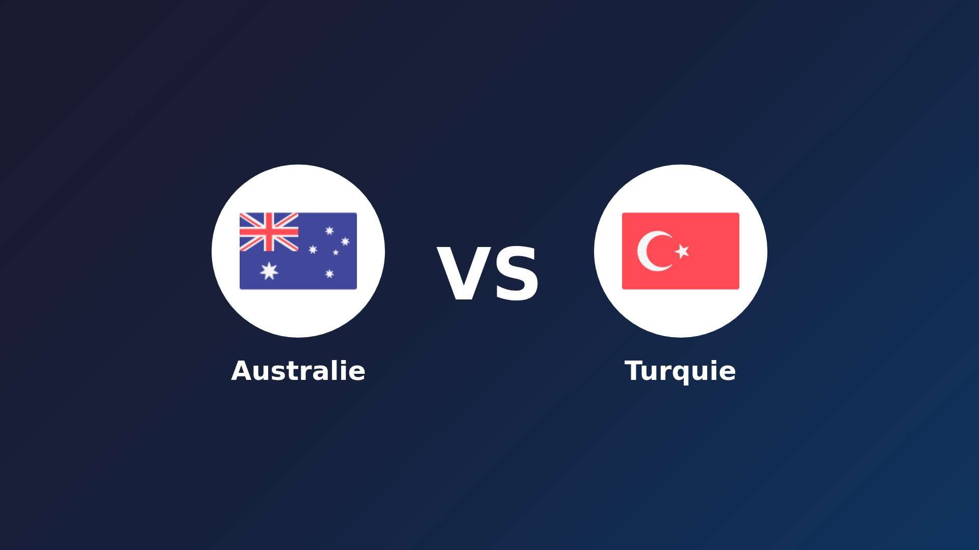 Australie vs Türkiye