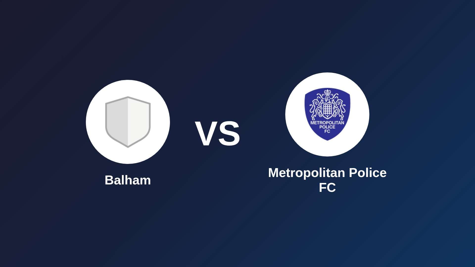 Balham vs Metropolitan Police FC
