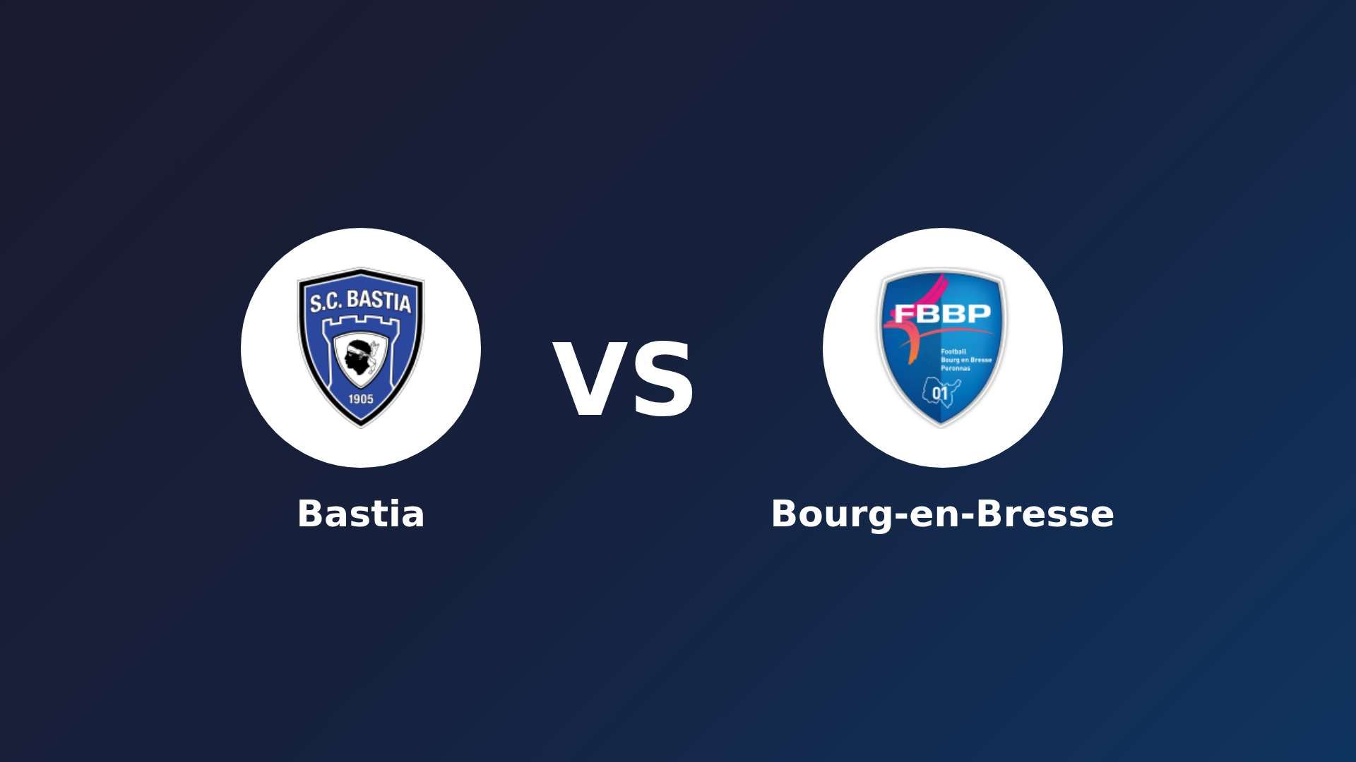 Bastia vs Bourg-en-Bresse