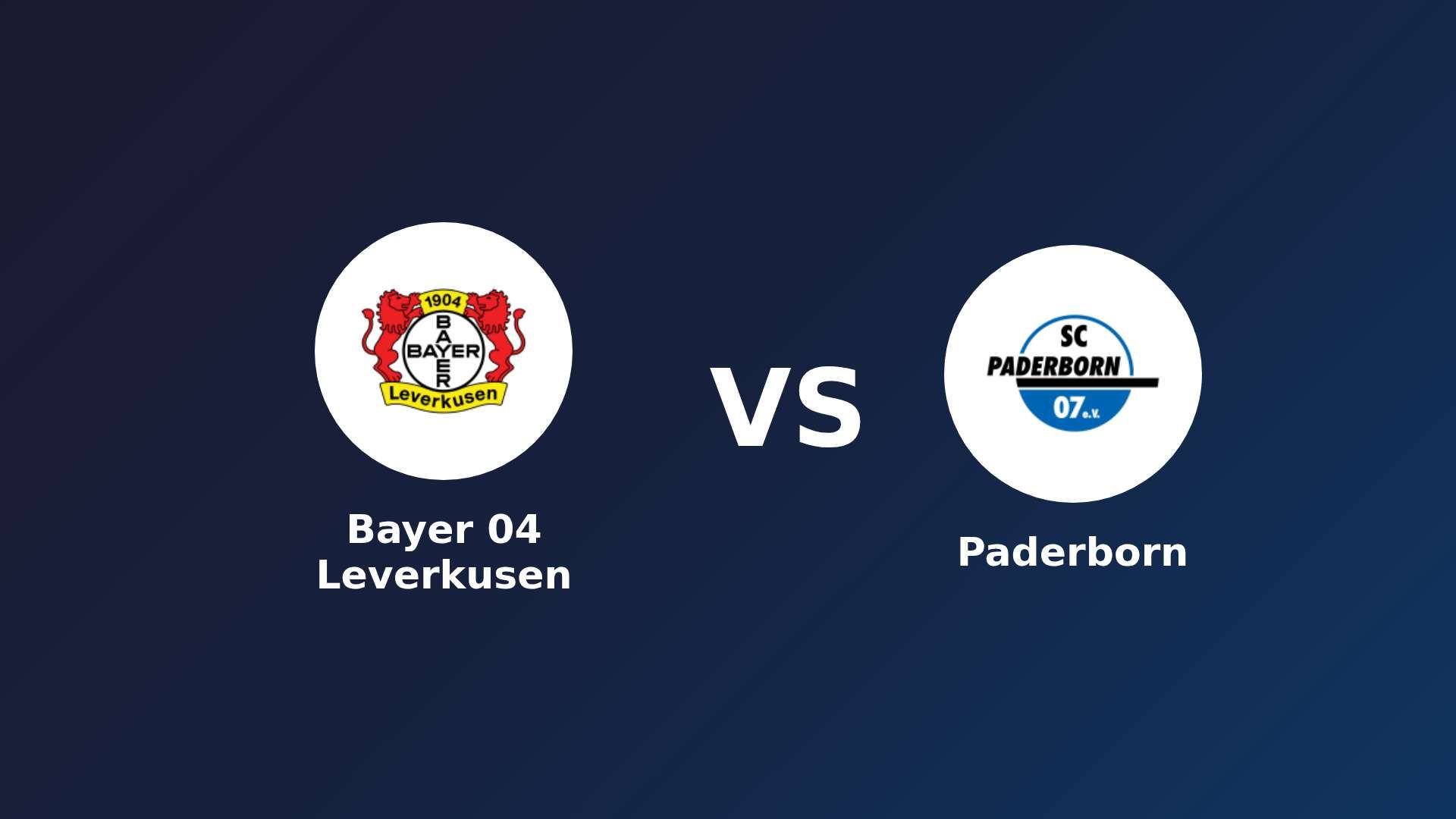 Bayer 04 Leverkusen vs Paderborn