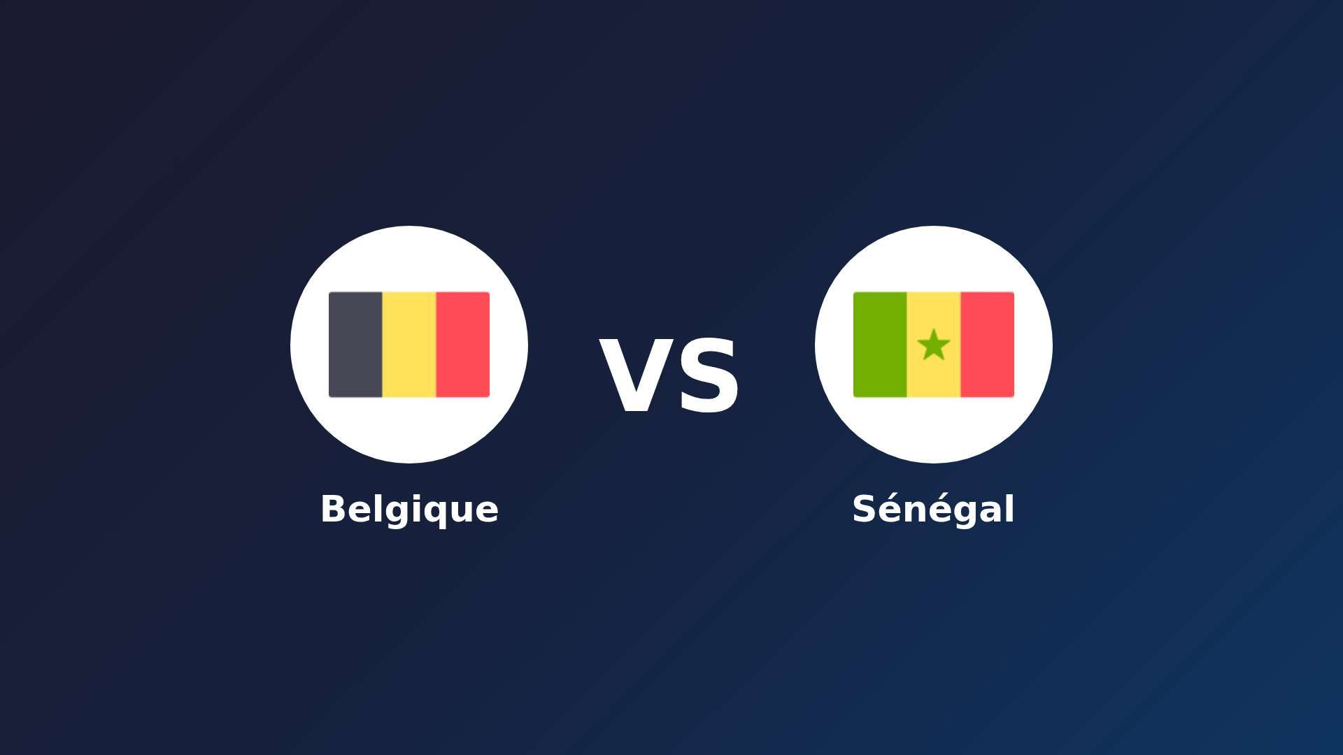 Belgique - Sénégal
