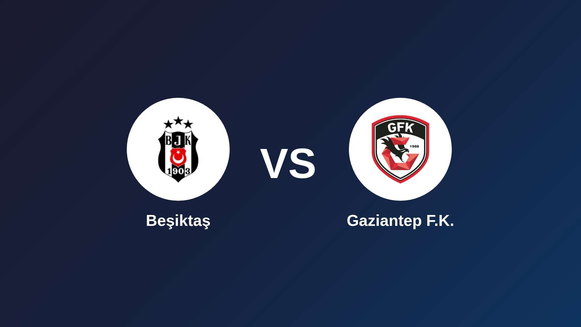Beşiktaş vs Gaziantep F.K.