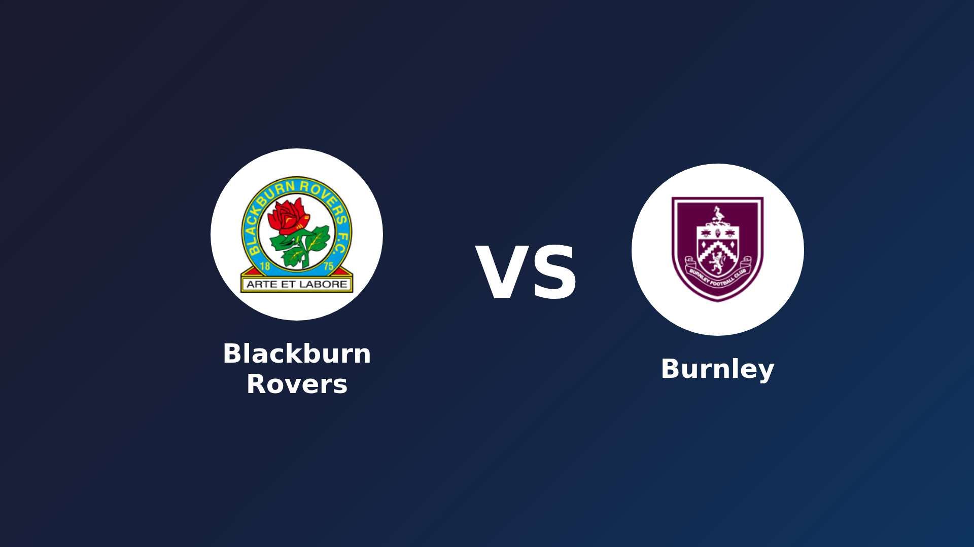 Blackburn Rovers vs Burnley