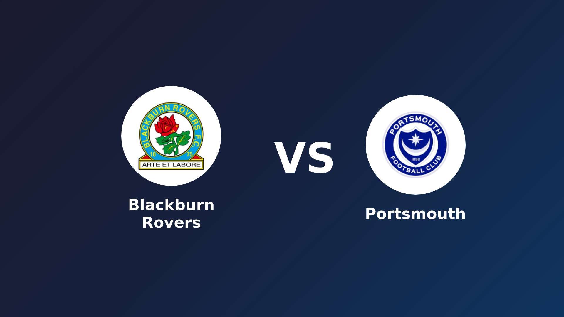 Blackburn Rovers vs Portsmouth