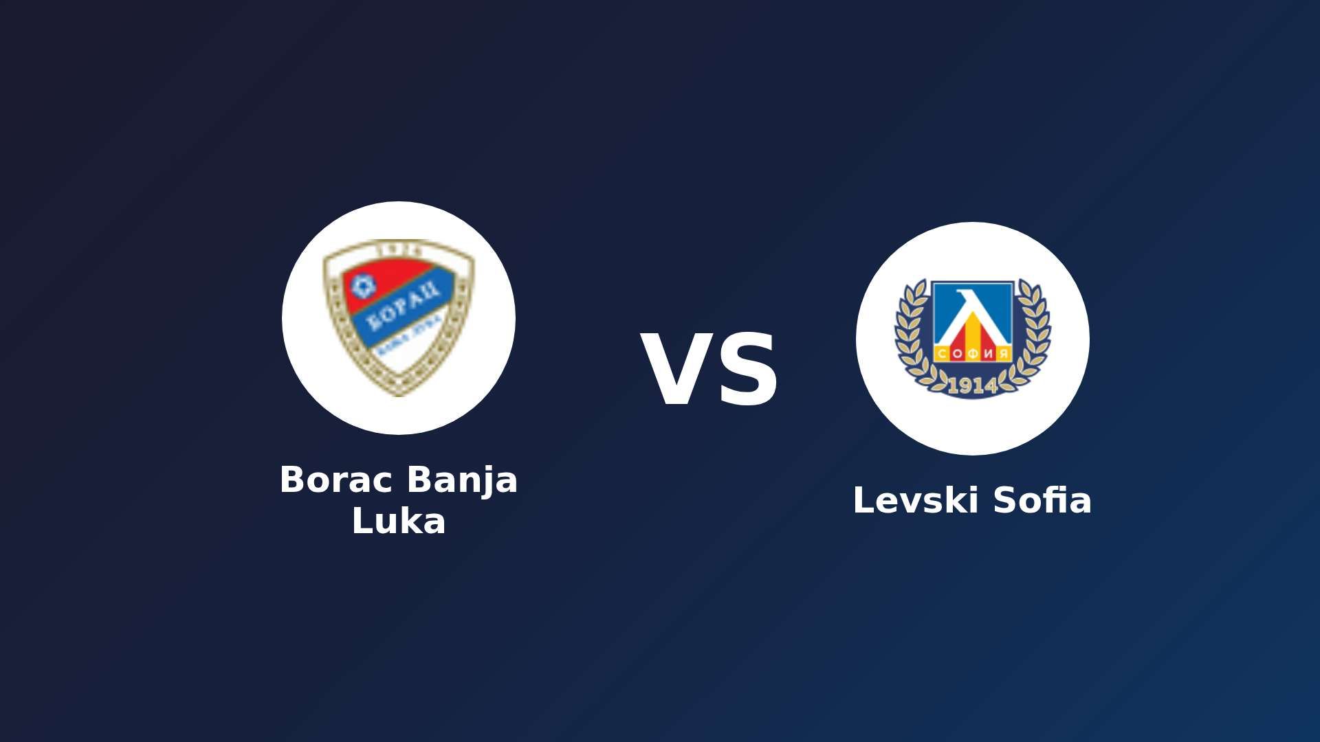 Borac Banja Luka vs Levski Sofia