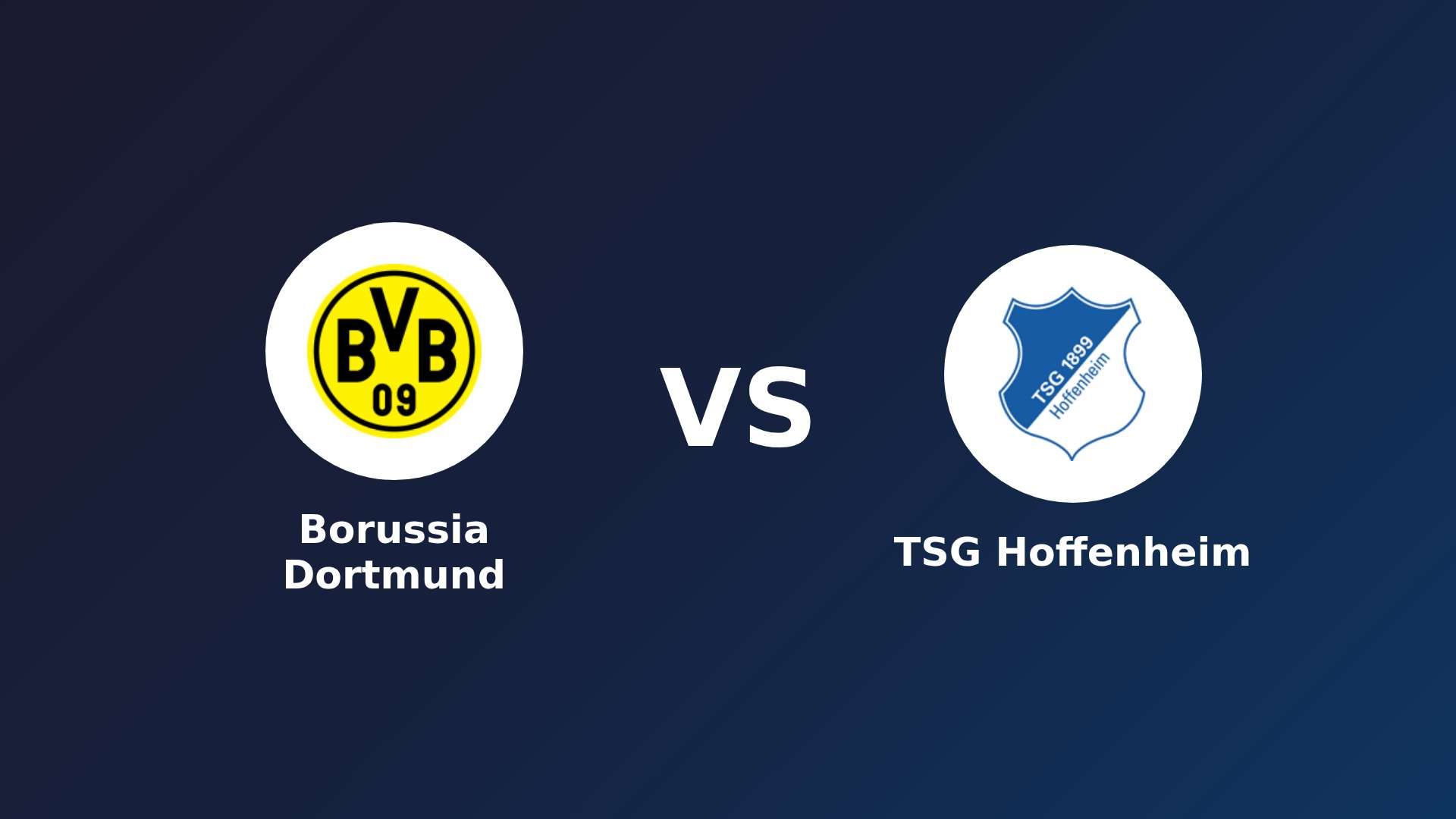 Borussia Dortmund vs TSG Hoffenheim